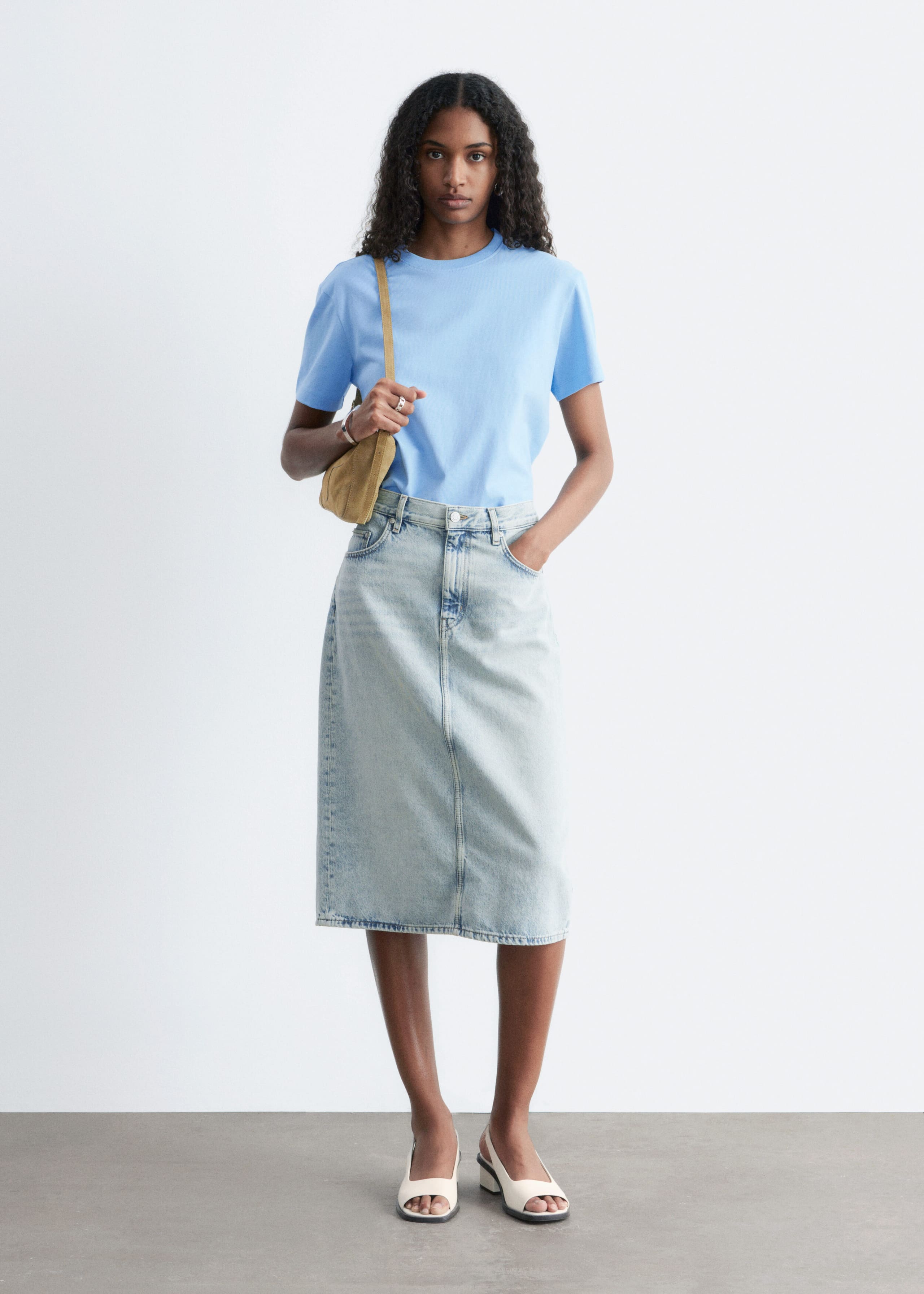 Image of Cotton Crew-Neck T-Shirt