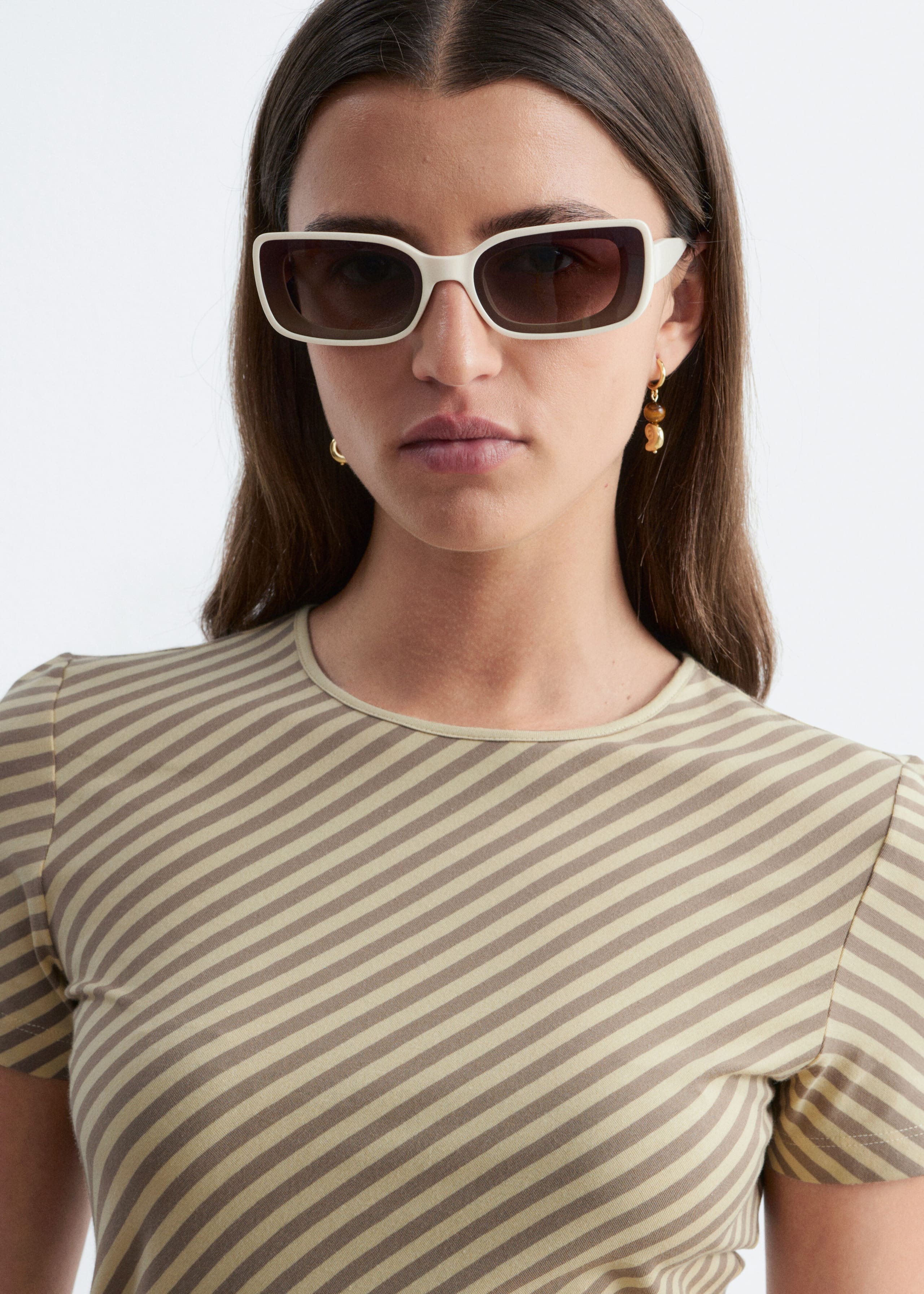 T-shirt imprimé et ajusté - Violet/Rayé - Lookbook