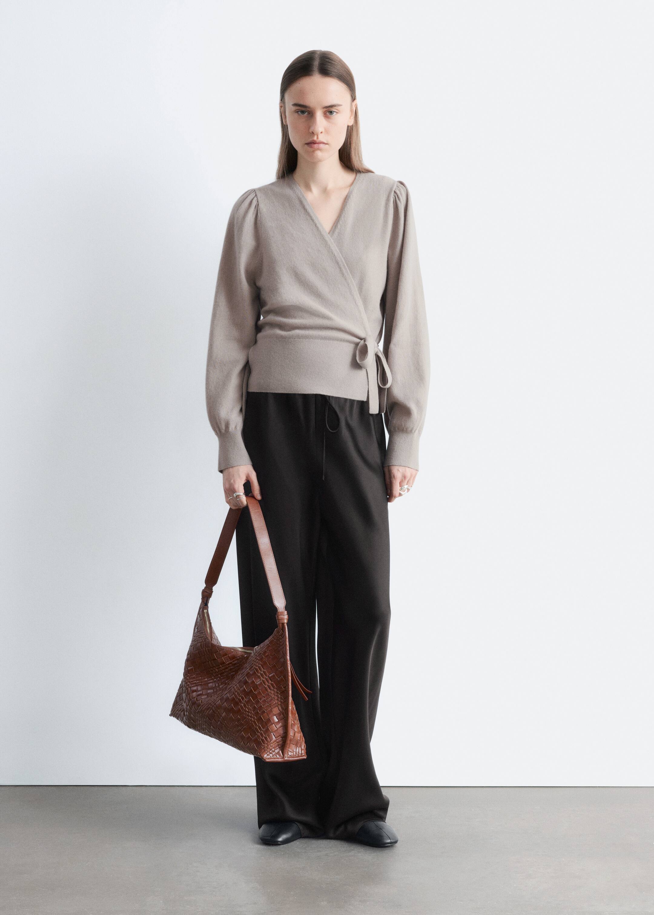 Ver imagem maior: Casaco de malha de lã merino - Bege acinzentado claro - SENHORA | H&M PT 2