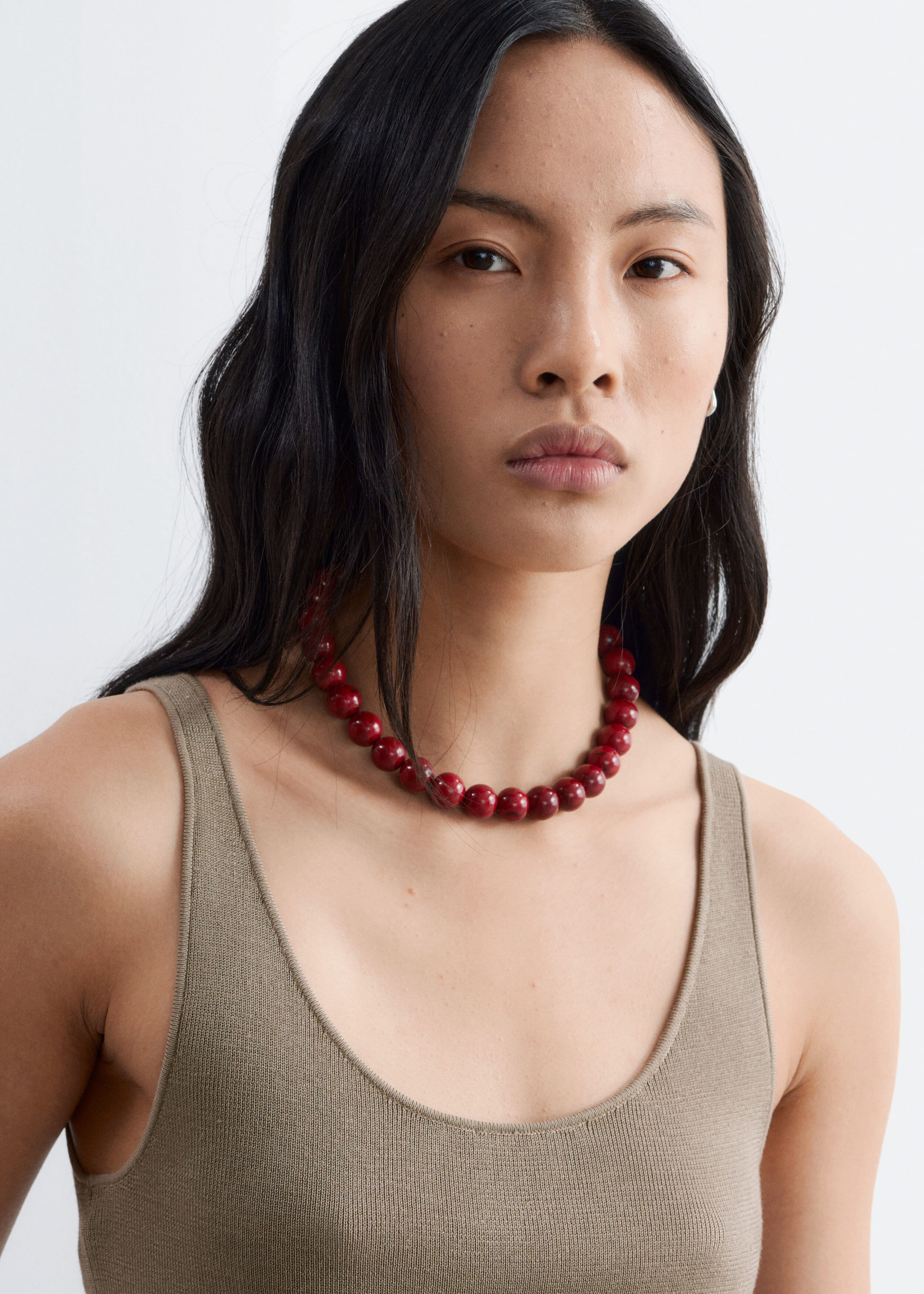 Image of Knitted Scoop-Neck Tank Top