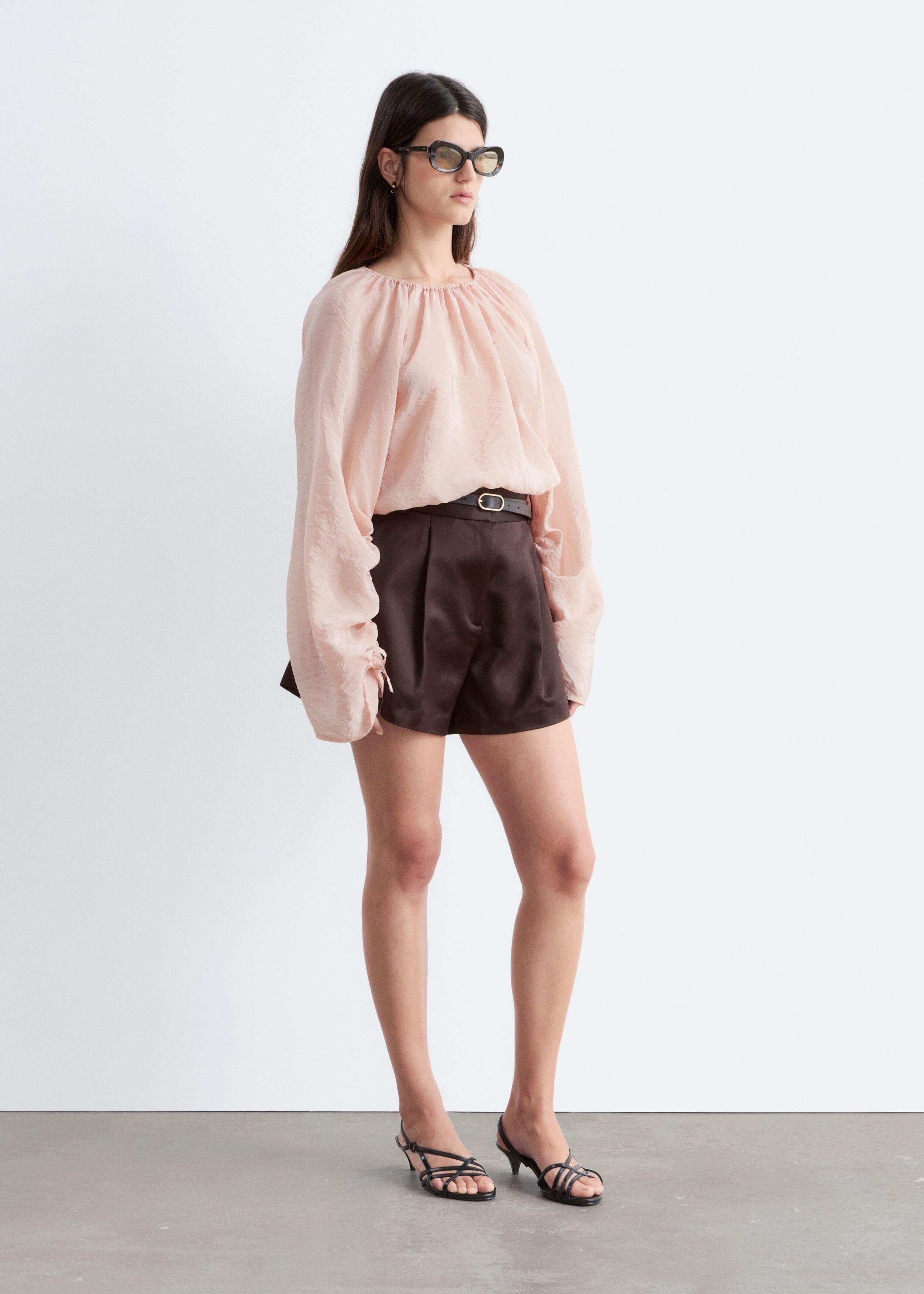 Image of A-Line Satin Shorts
