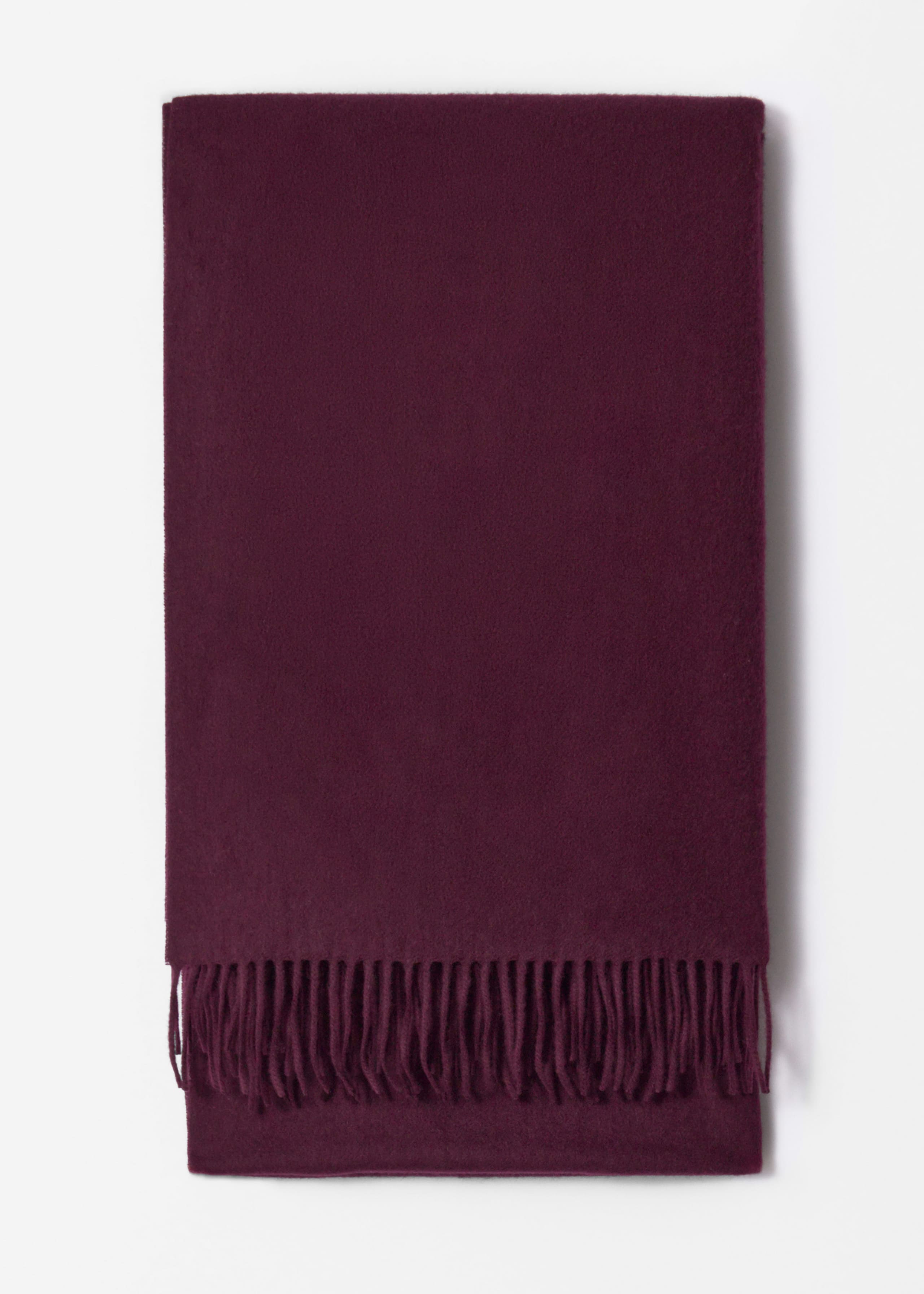 Fringed Wool Blanket Scarf - Cream - Still Life