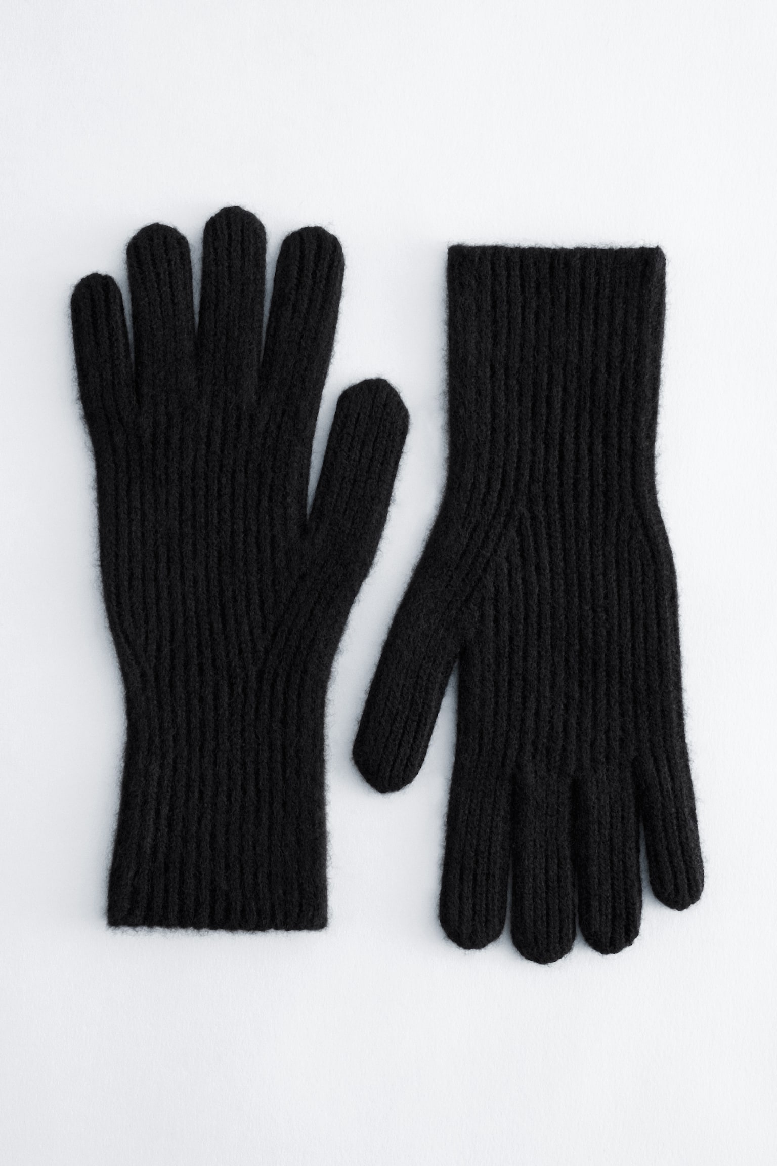 Ribbed Cashmere Gloves - Черен/Сив/Син/Тъмнокафяво