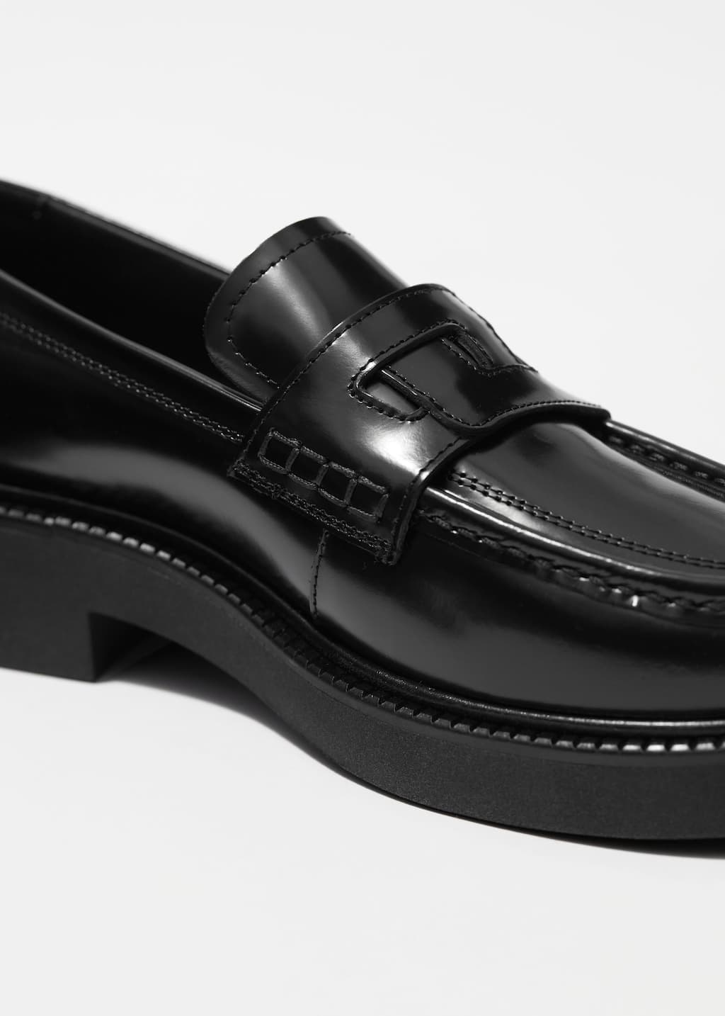 Image of Chunky Leather Loafers