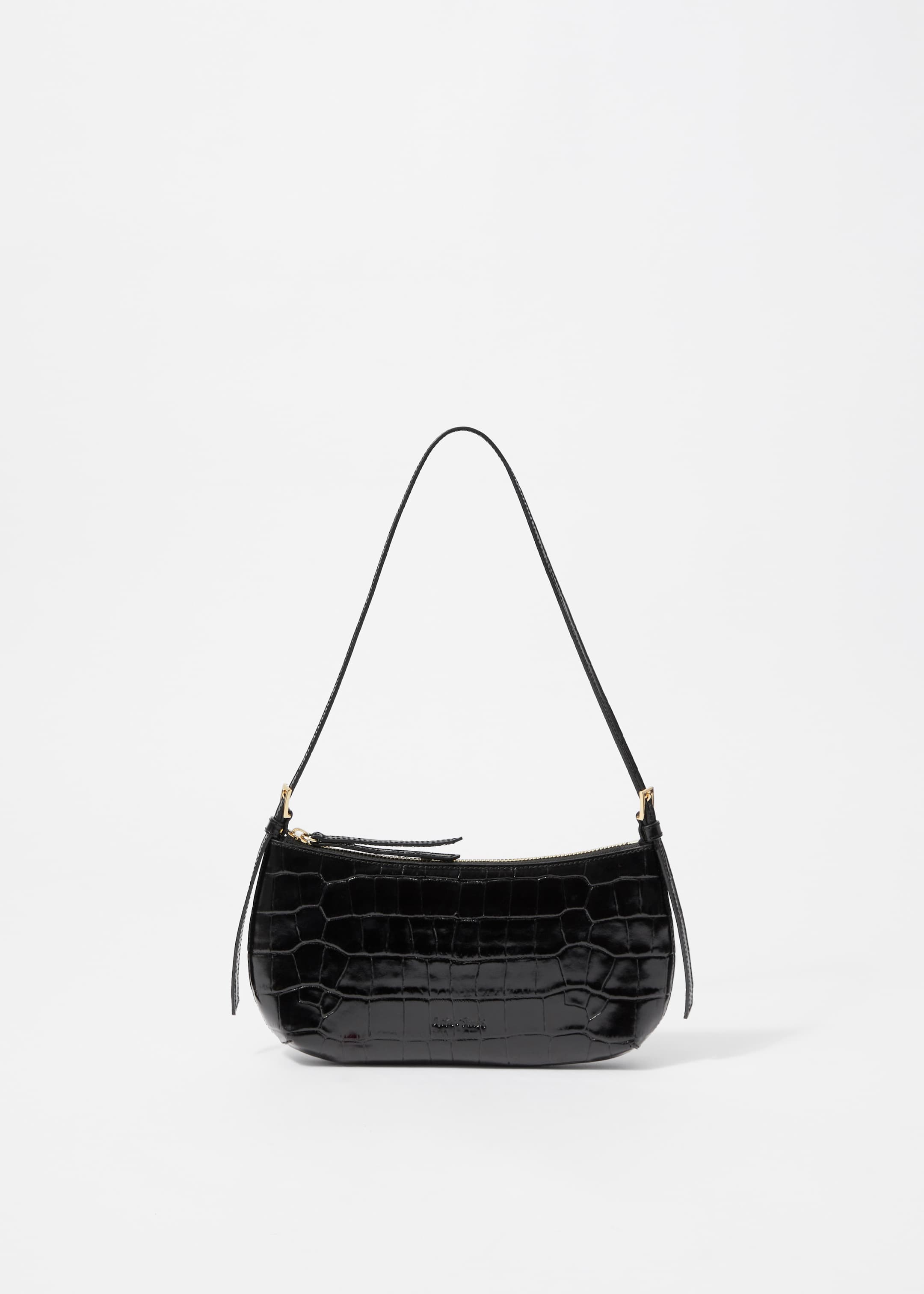 הצגת תמונה גדולה יותר: Petit Leather Shoulder Bag - Black croco - Ladies | H&M IL 1