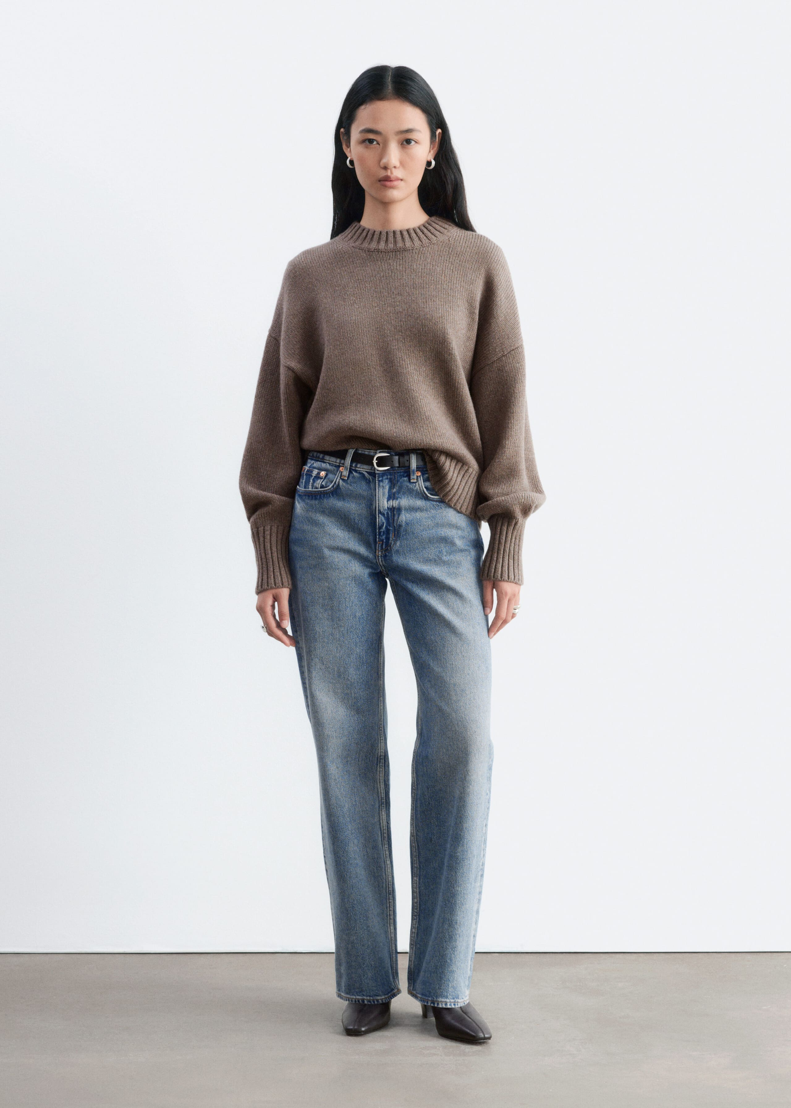 Oversized Wool-Cashmere Jumper - Dark Mole - Still Life