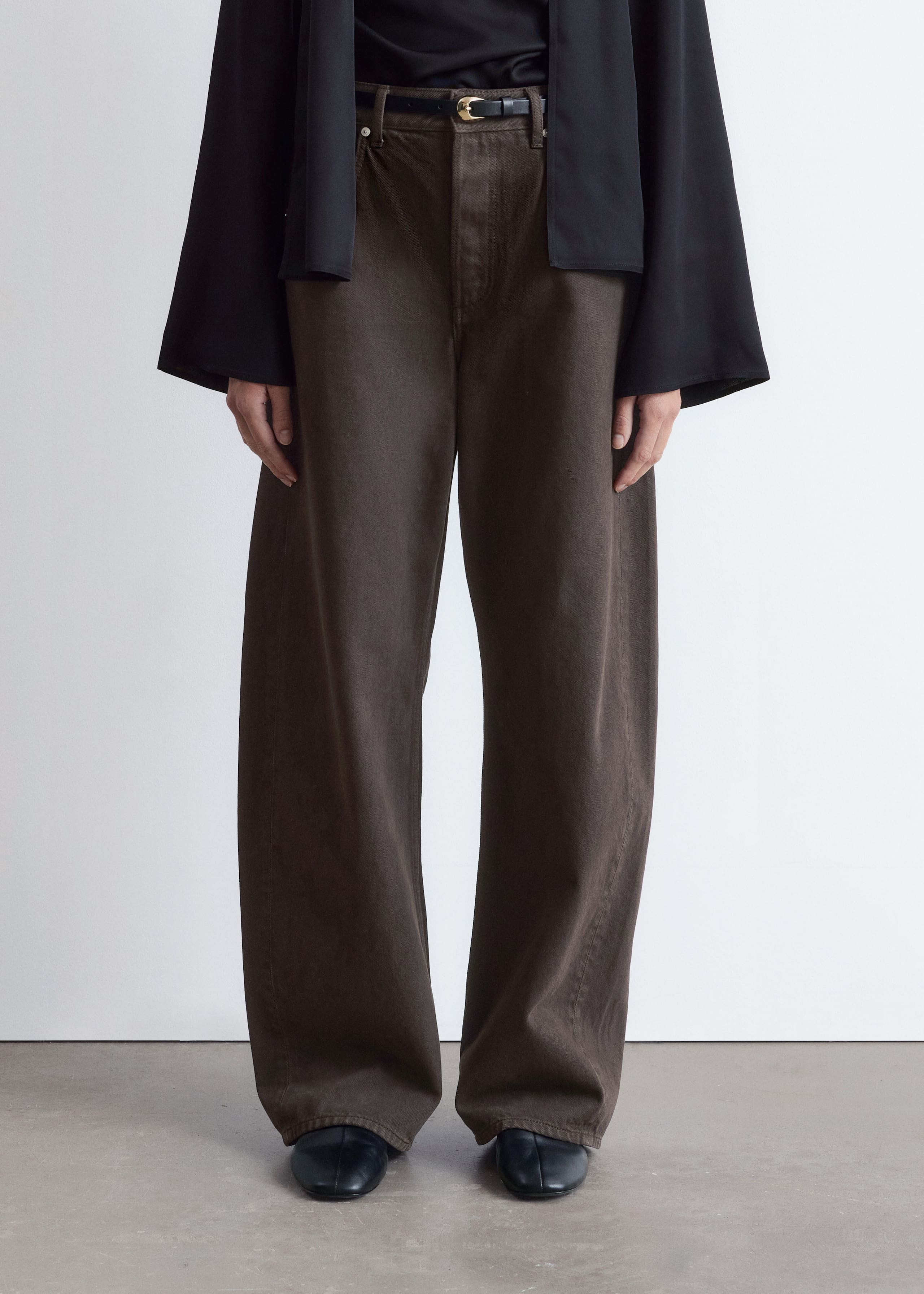 Image of Barrel-Leg Jeans