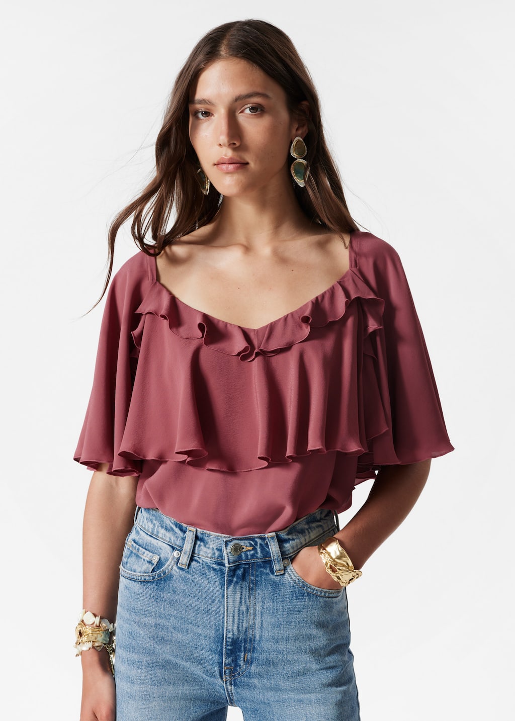 Image of Blusa con volant
