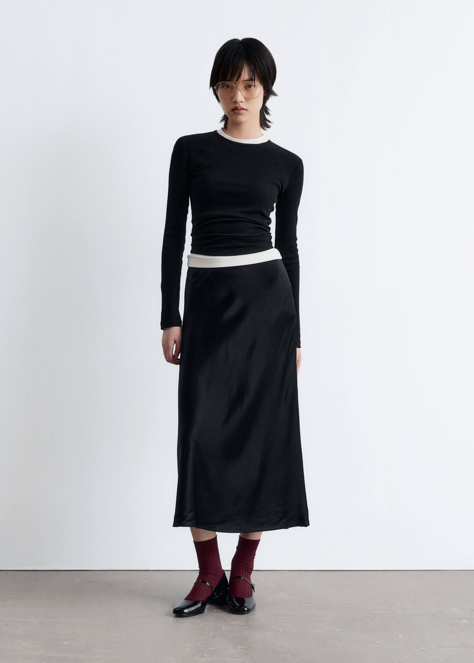 Mary Jane-pumps i læder - Sort/Mørkebrun skildpadde - 3