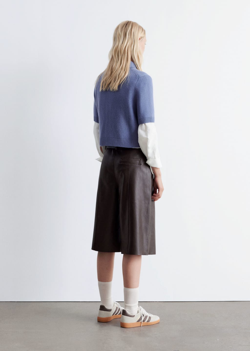 Image of Short-Sleeve Merino-Blend Cardigan