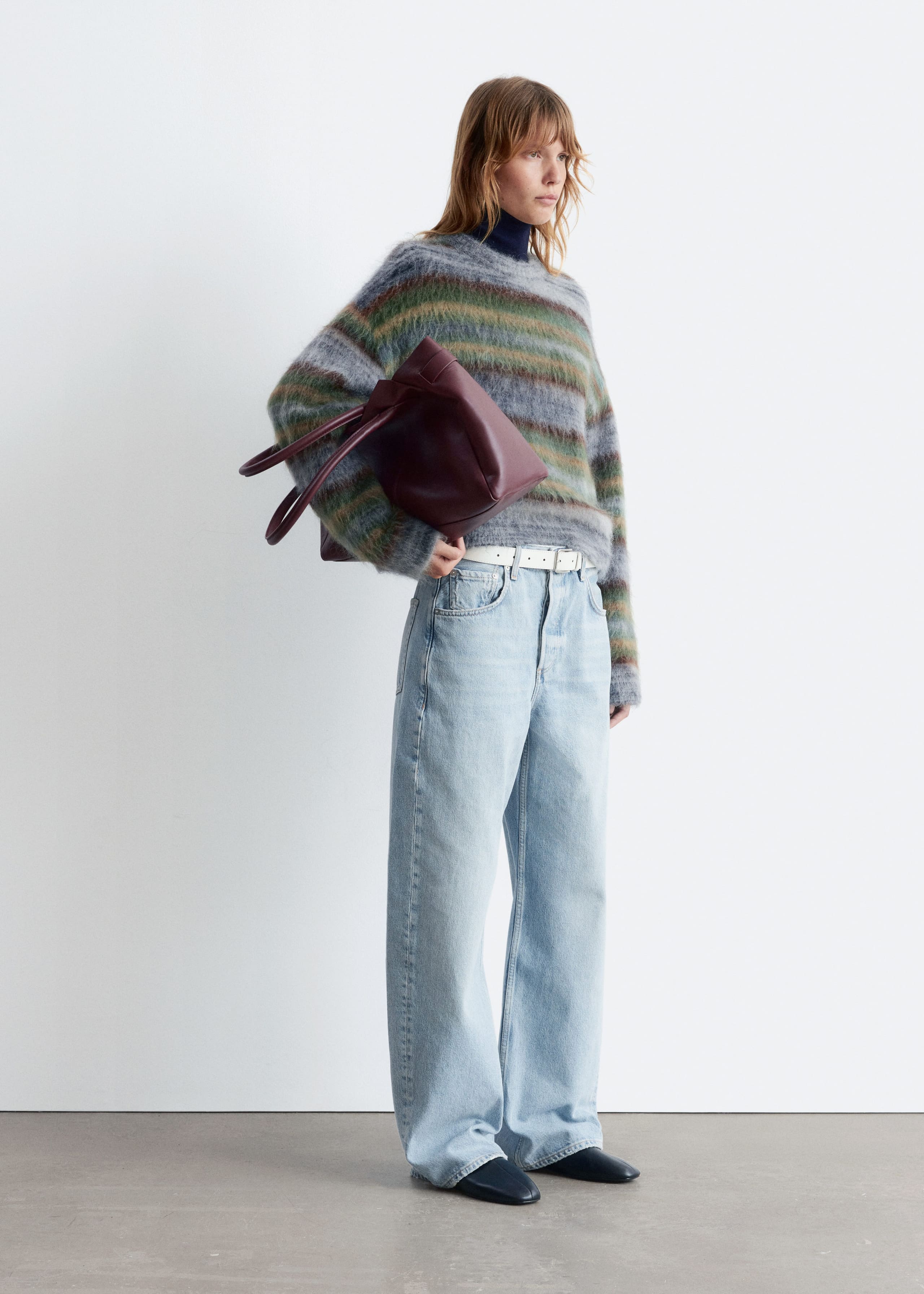 Image of Striped Knit Sweater