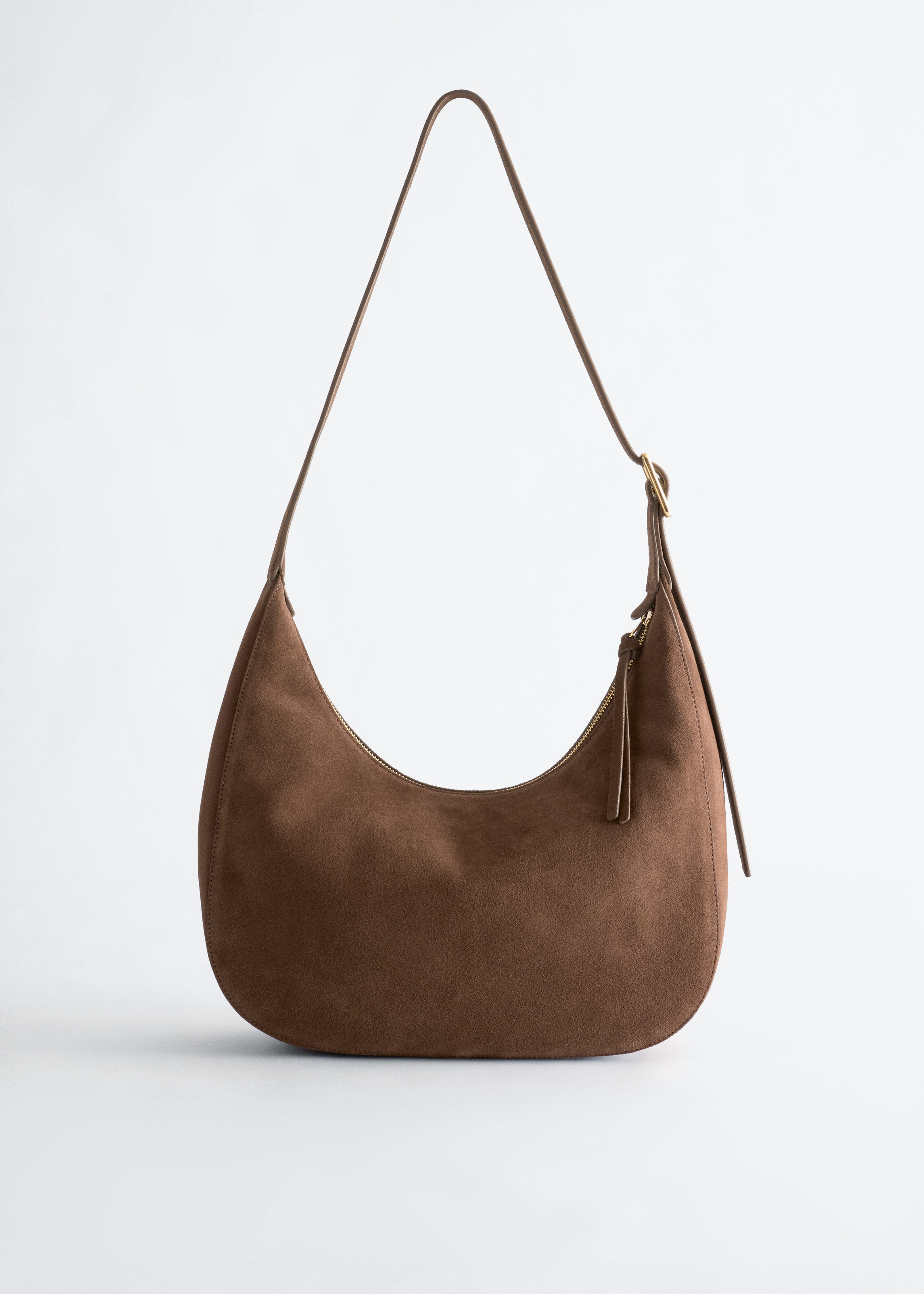 Crescent Crossbody Bag-Dark Brown