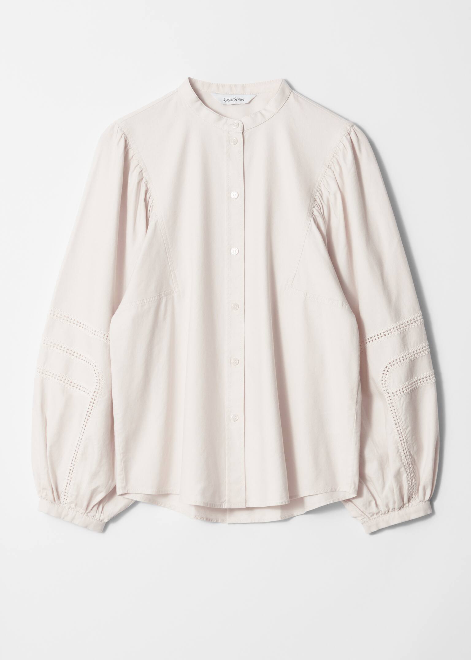 Blúzka s objemnými rukávmi - Ecru/Broskyňová/Čierna