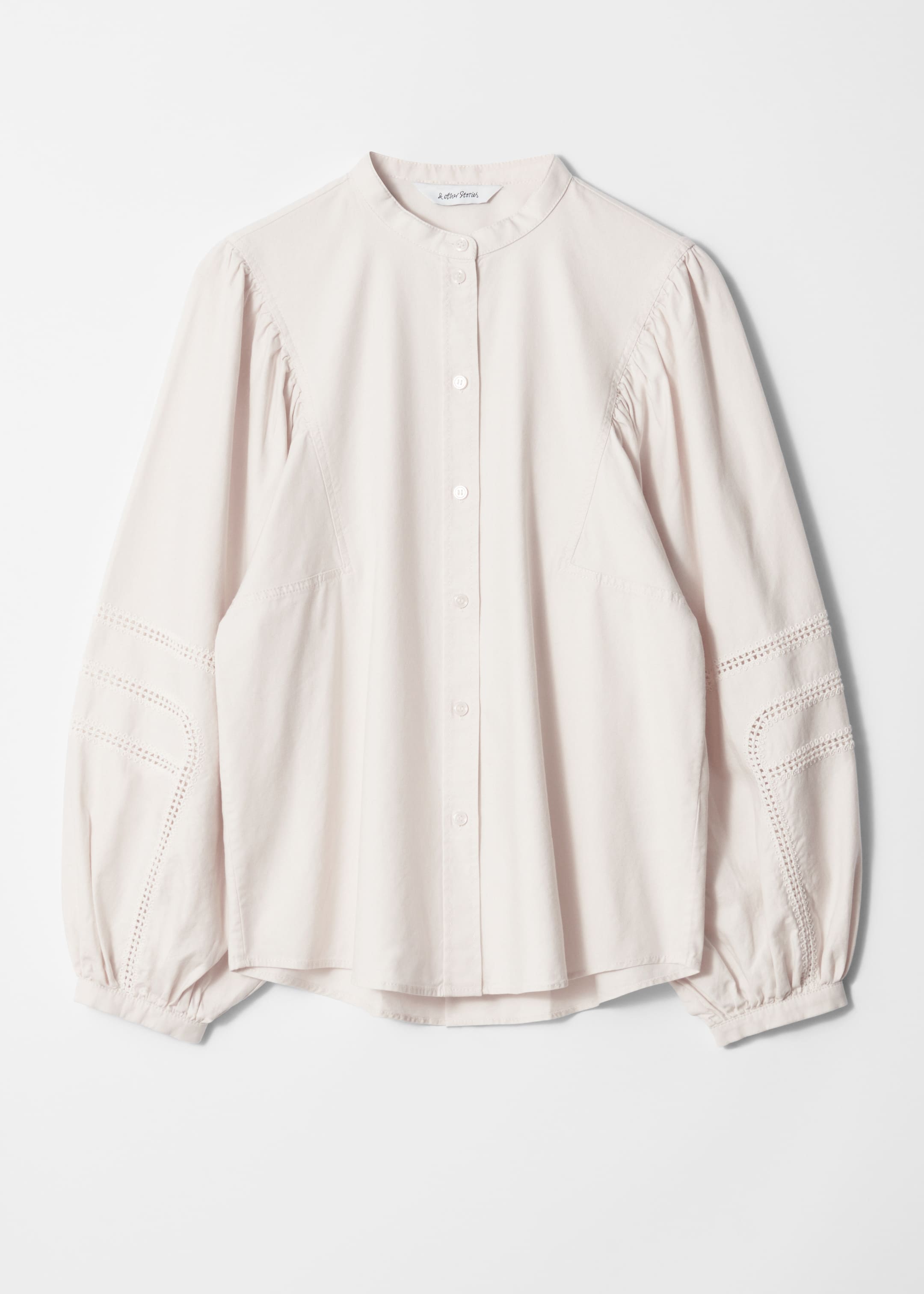Se større billede: Bluse med voluminøse ærmer - Ecru - DAME | H&M DK 6