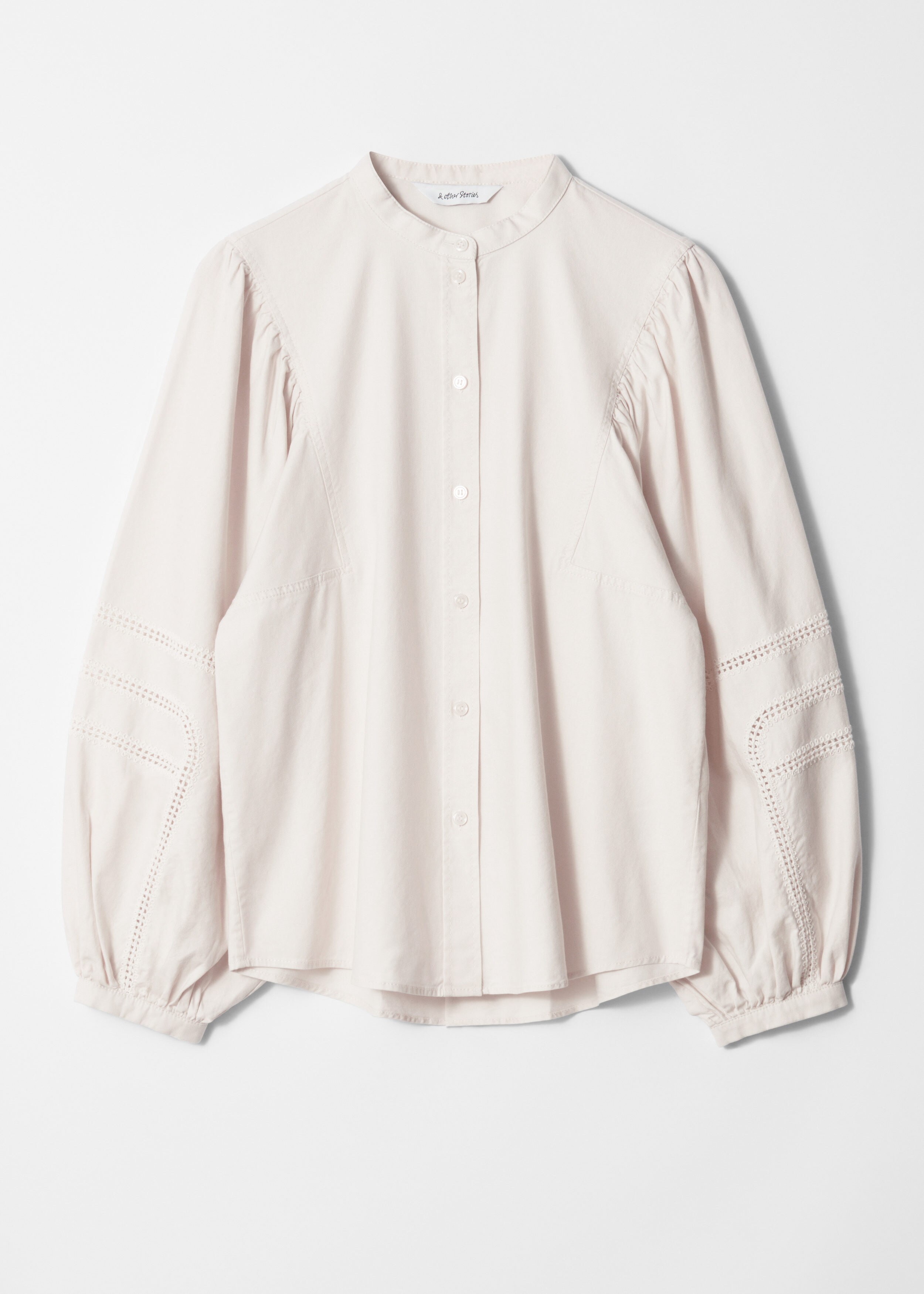 専用⭐︎Puff Sleeve Collar Blouse (Cream) ♡ Voluminous Sleeve Blouse - Ecru - Blouses - & Other Stories NL
