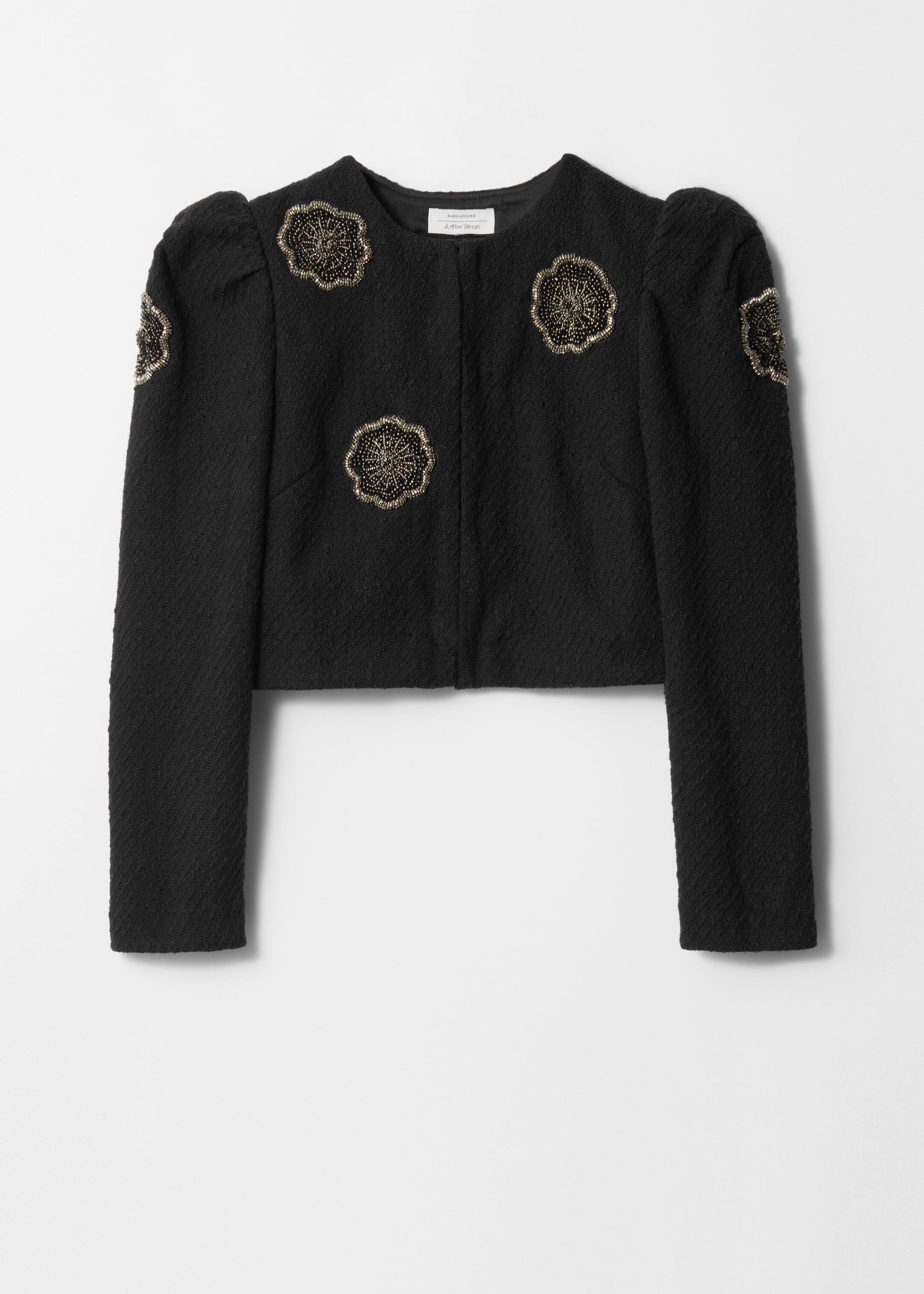 View larger image: Embellished Tweed Jacket - Black - Ladies | H&M GB 1