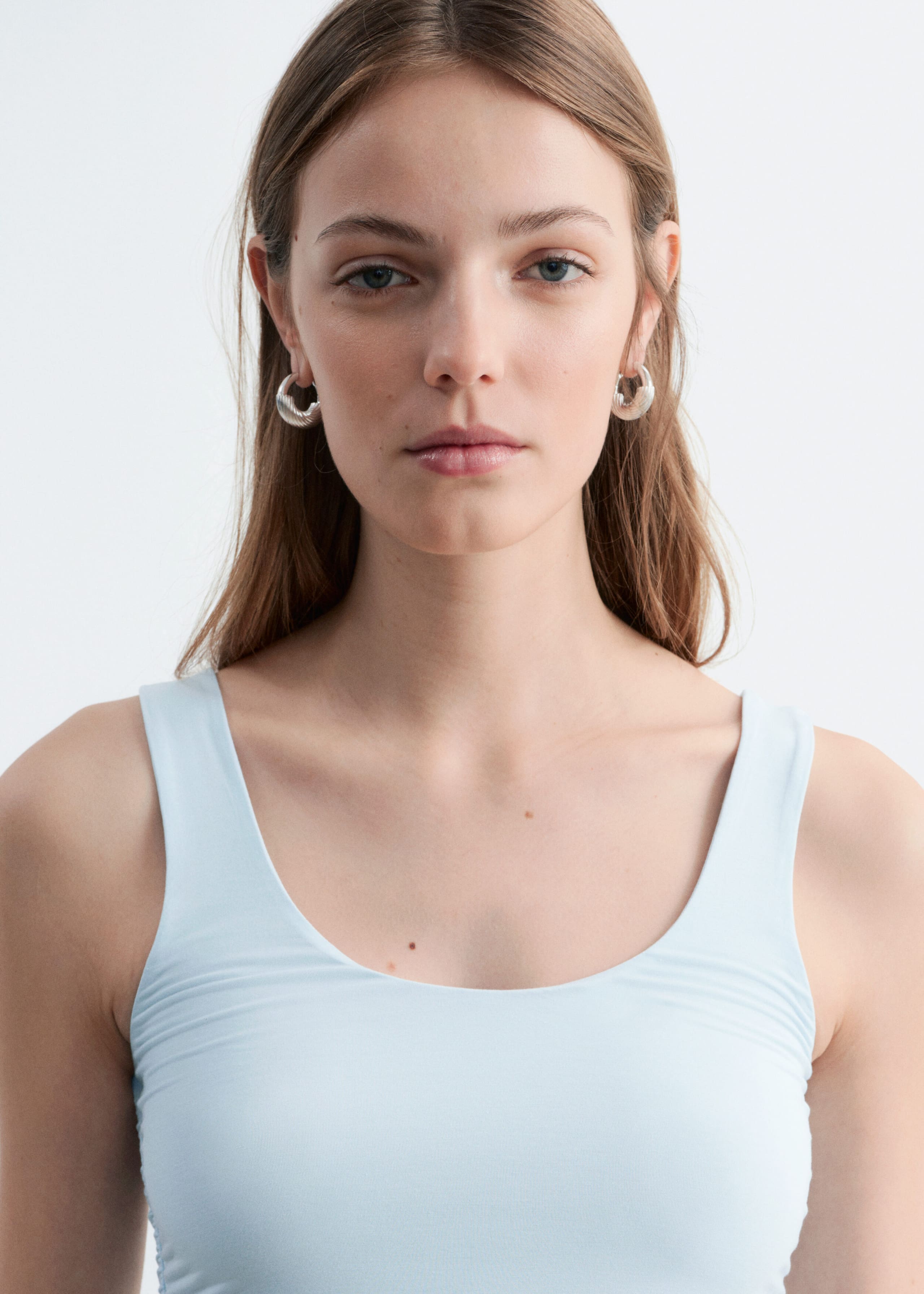 Robe longue froncée en jersey - Gris foncé - Lookbook