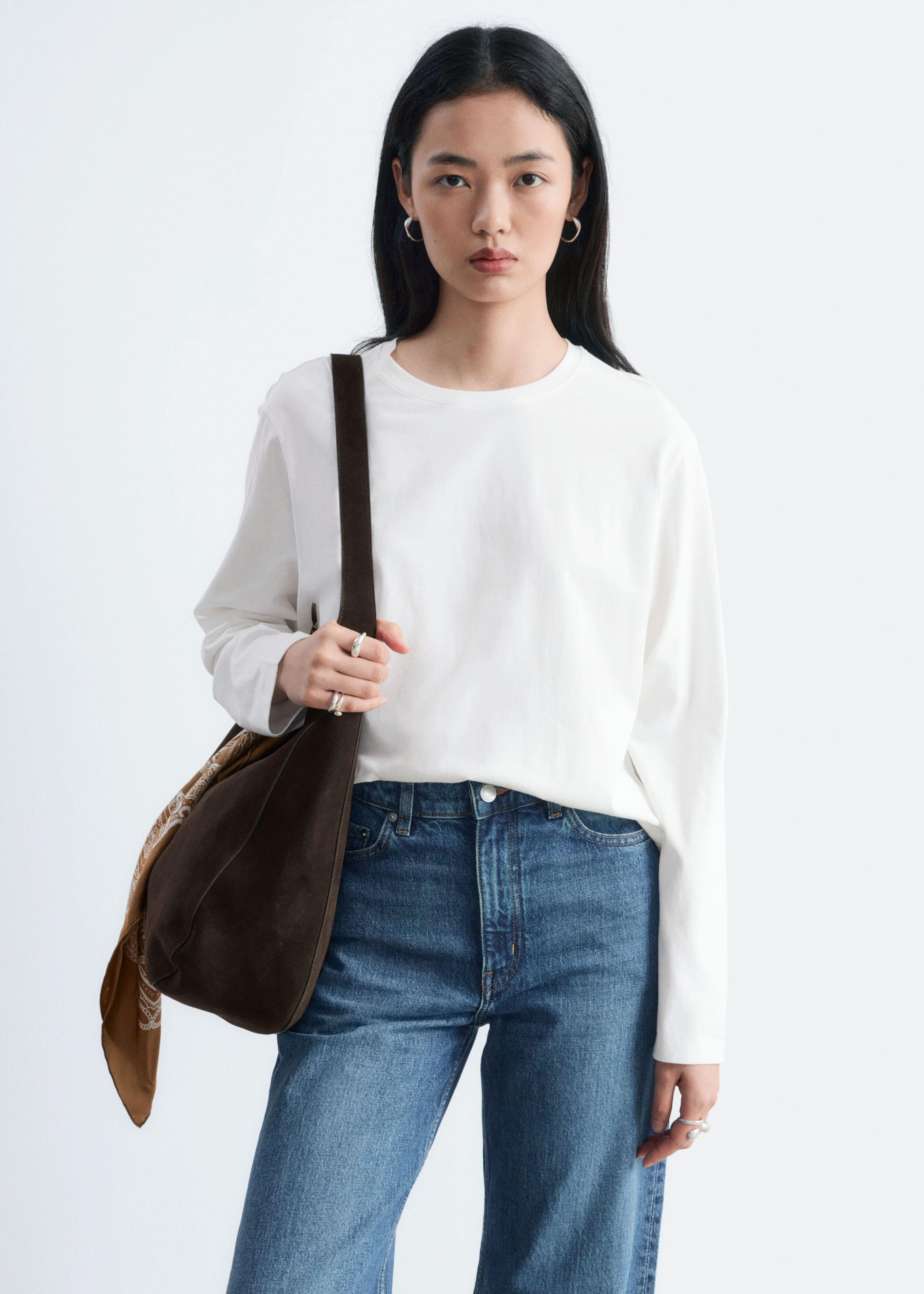 Cotton Jersey Top - White - Still Life