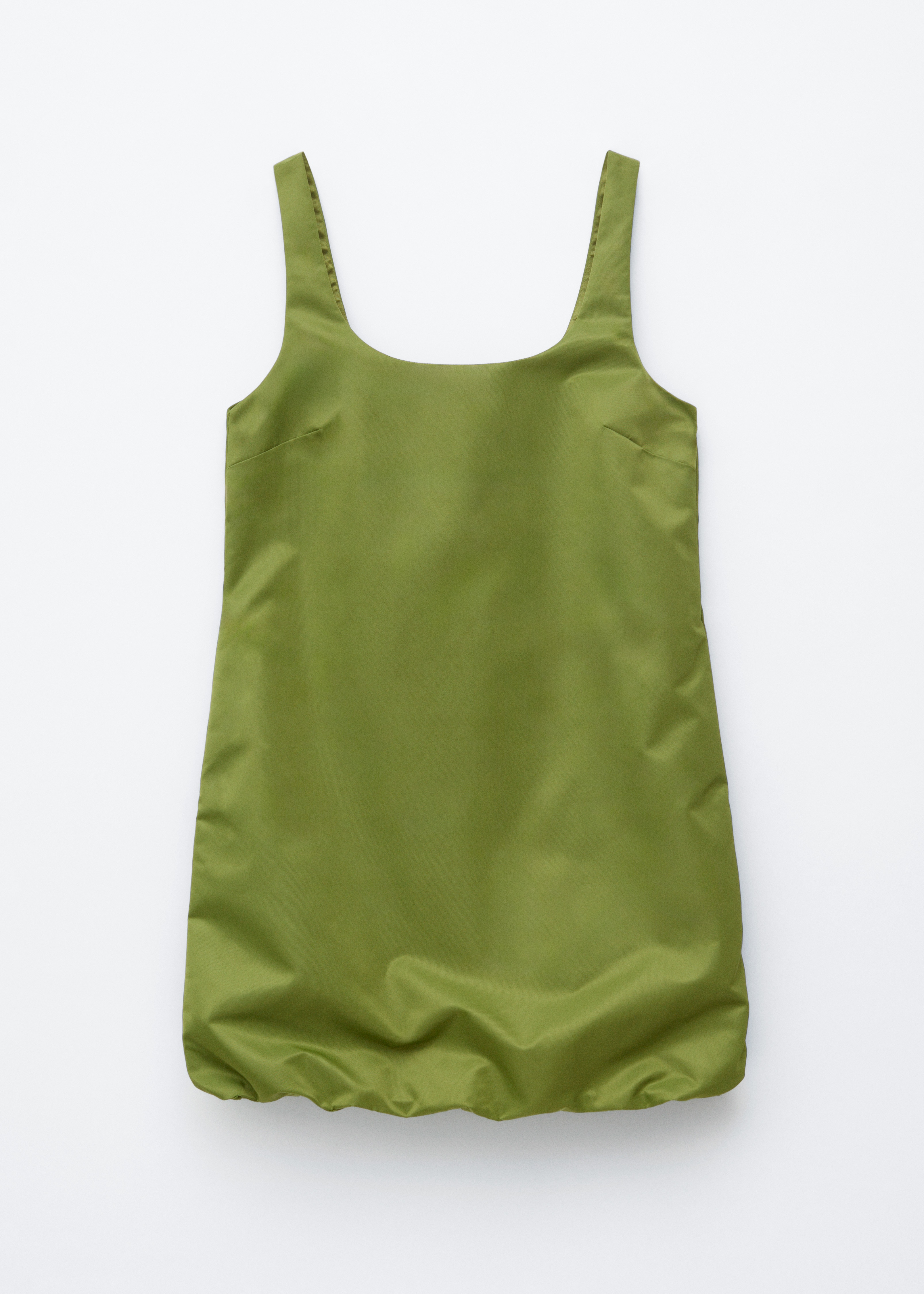 Robe courte sculptée à cordon de serrage - Chartreuse