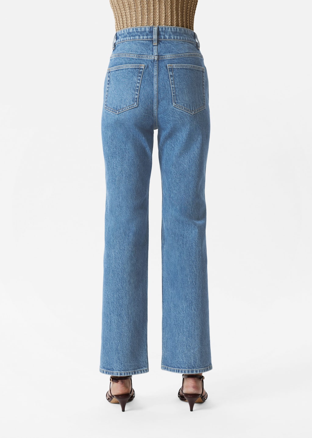 Image of High-Waist Straight-Leg Jeans