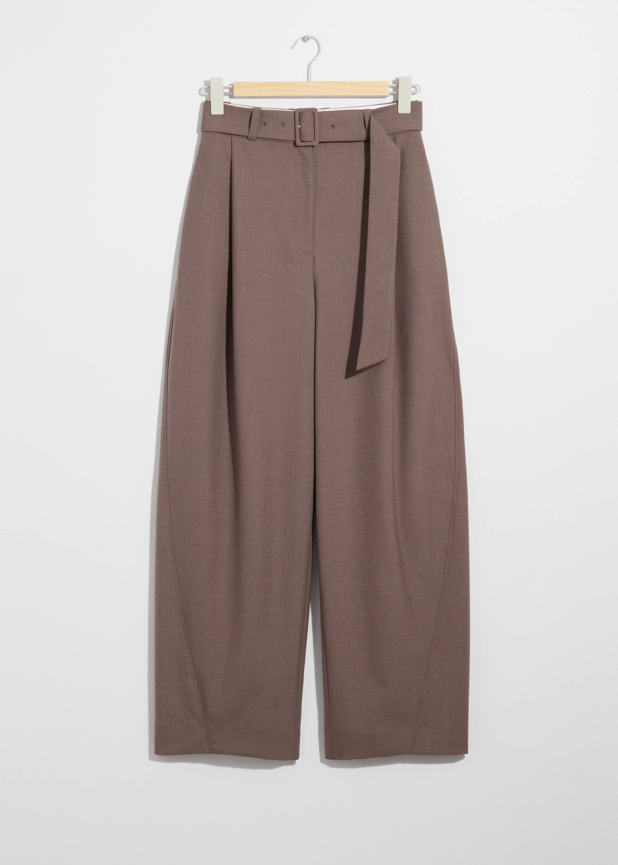 הצגת תמונה גדולה יותר: ג'ינסים בגזרה רחבה - חום - Ladies | H&M IL 1