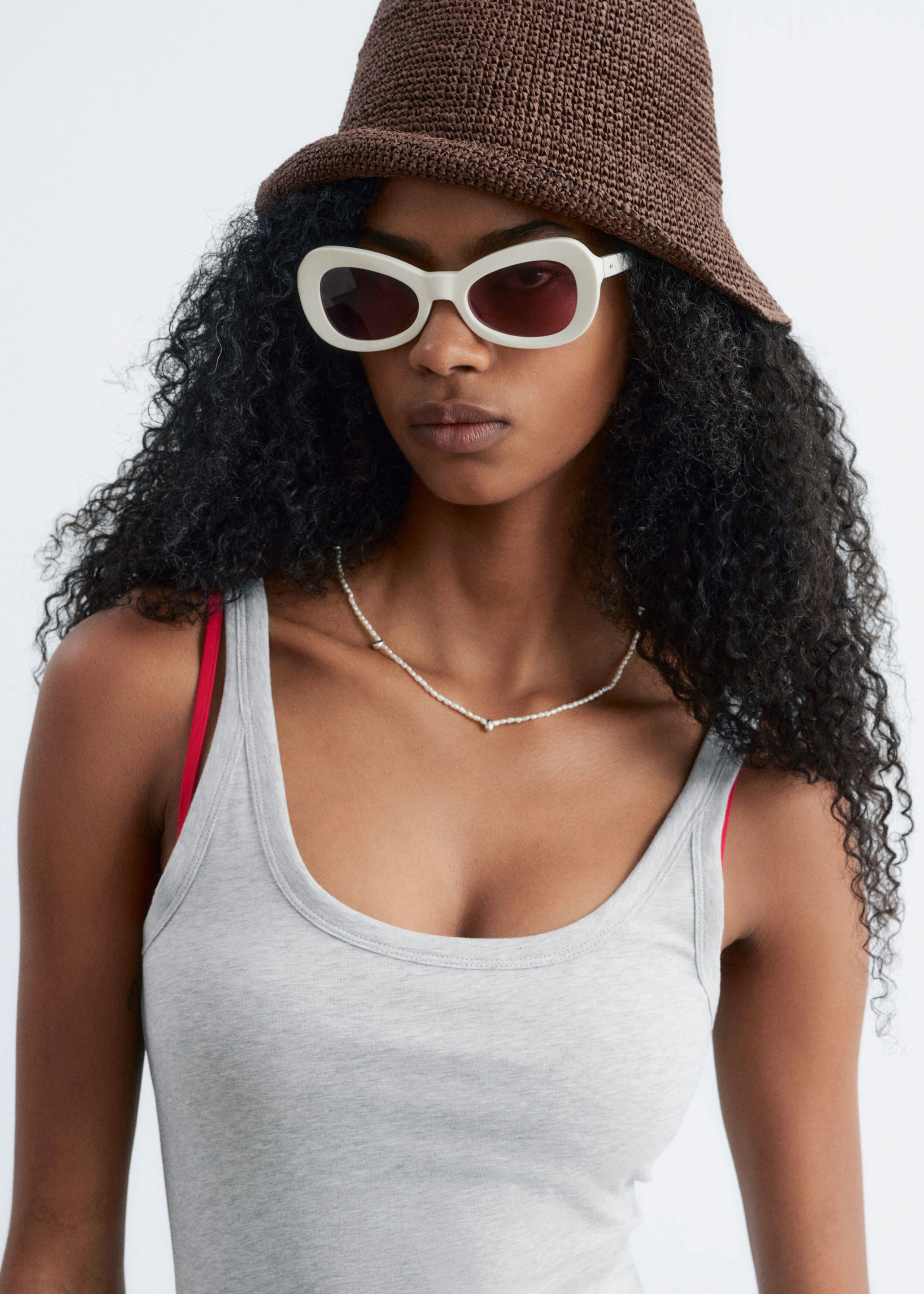 Top z okrągłym dekoltem – Czarny/biały – Lookbook