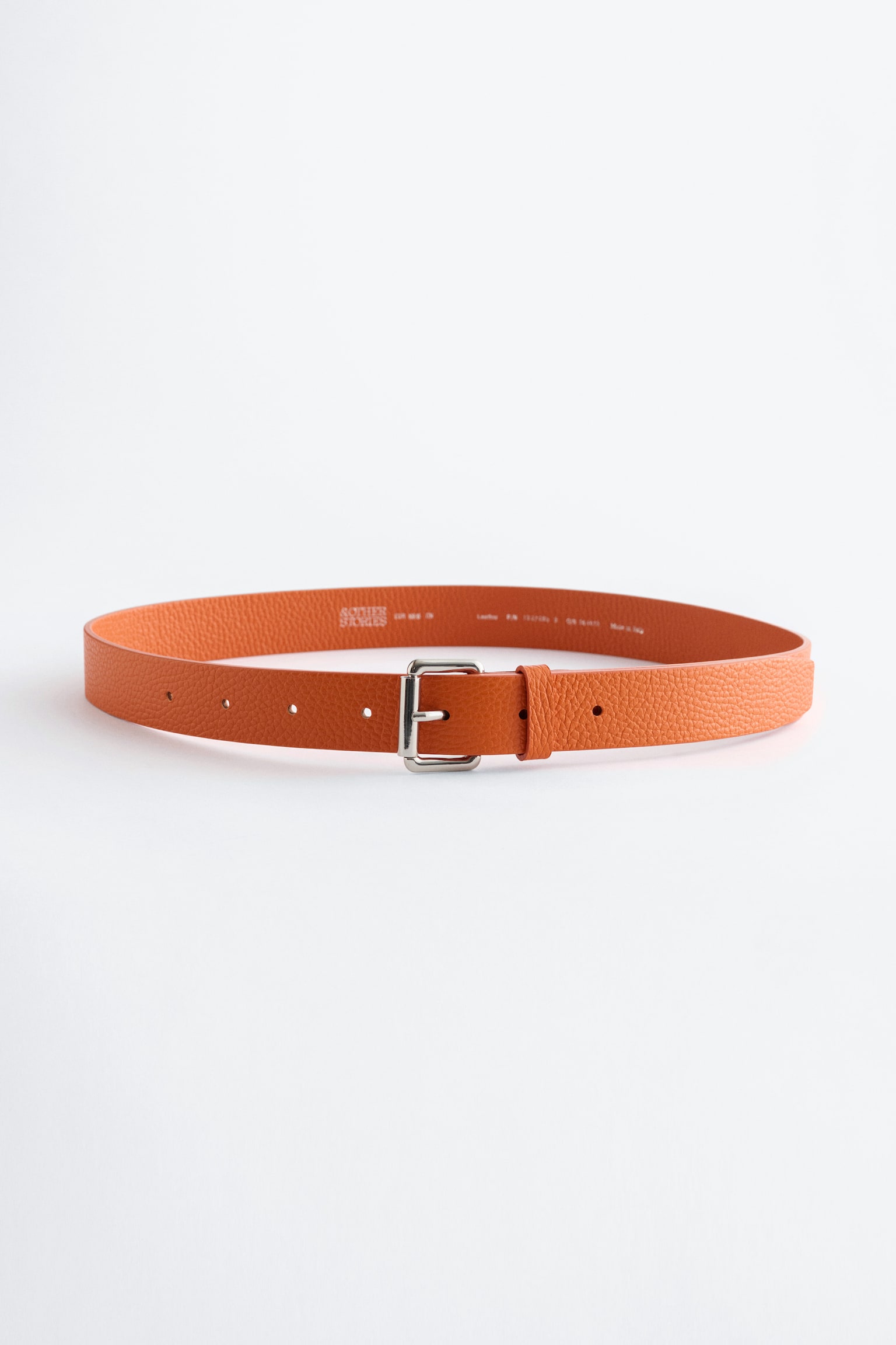 Läderskärp med struktur - Orange/Brun - 1