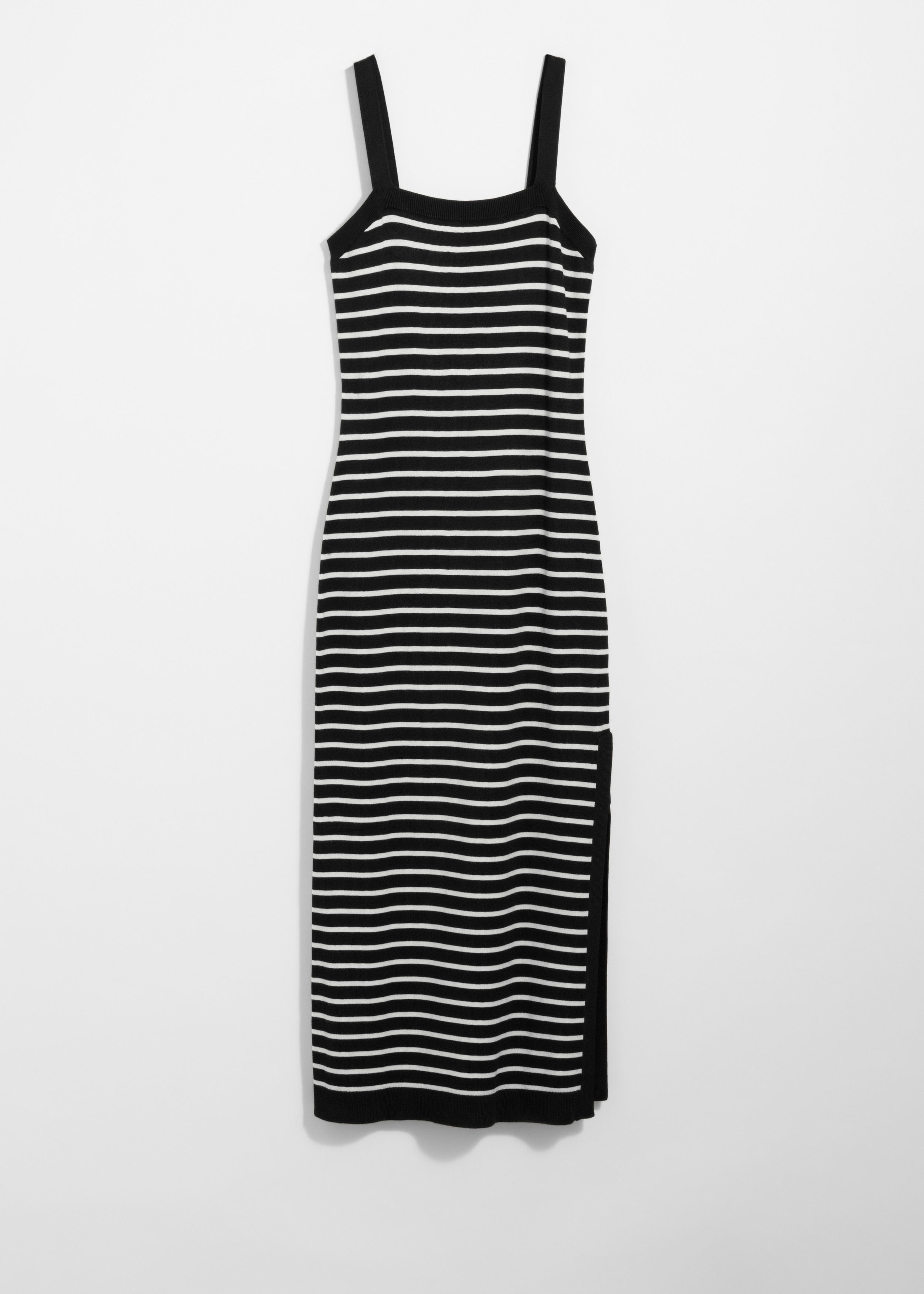 Jacquard-Knit Midi Dress - Black/White Stripes - & Other Stories US
