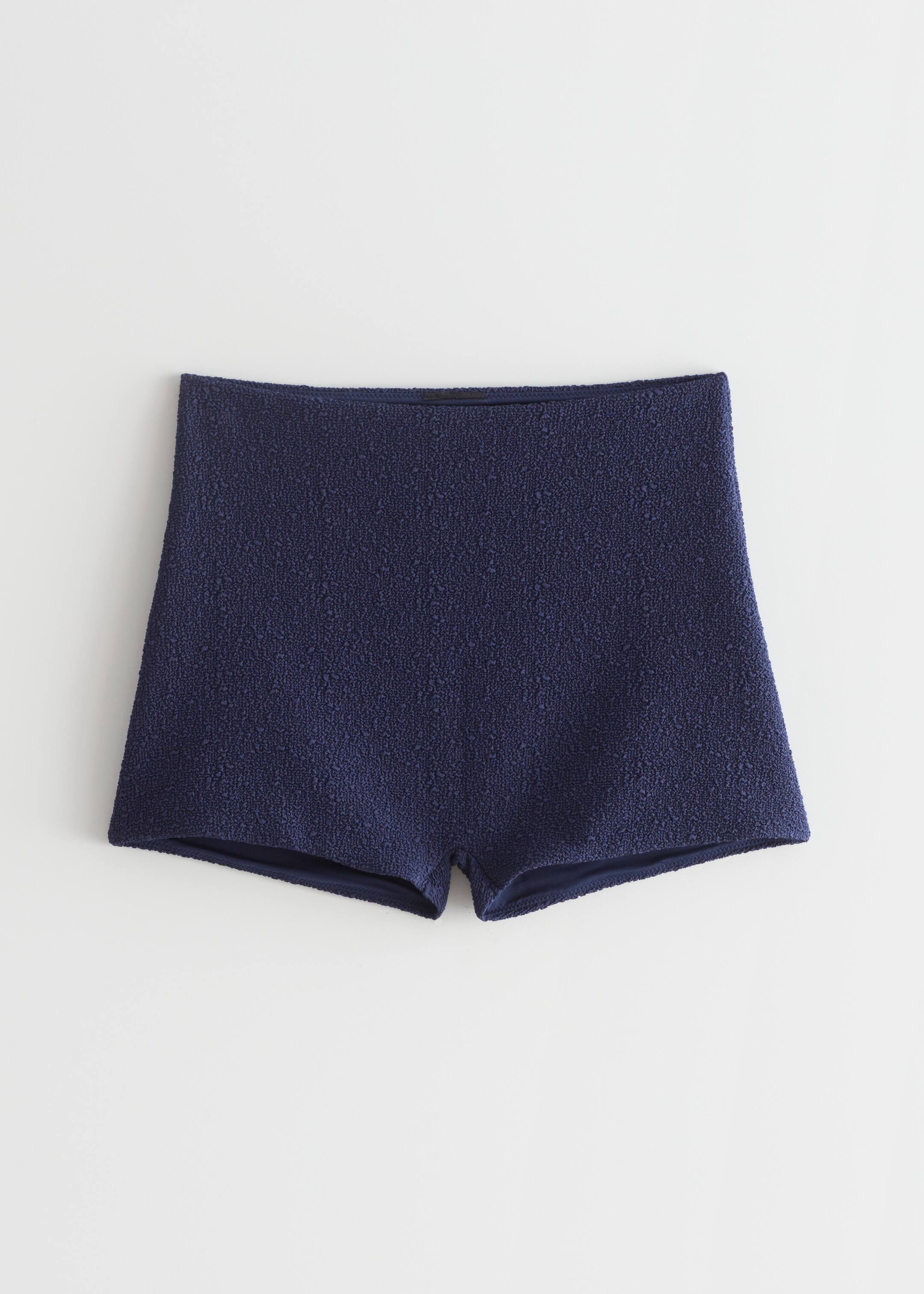 Vis større bilde: Textured Bikini Shorts - Marineblå - DAME | H&M NO 1