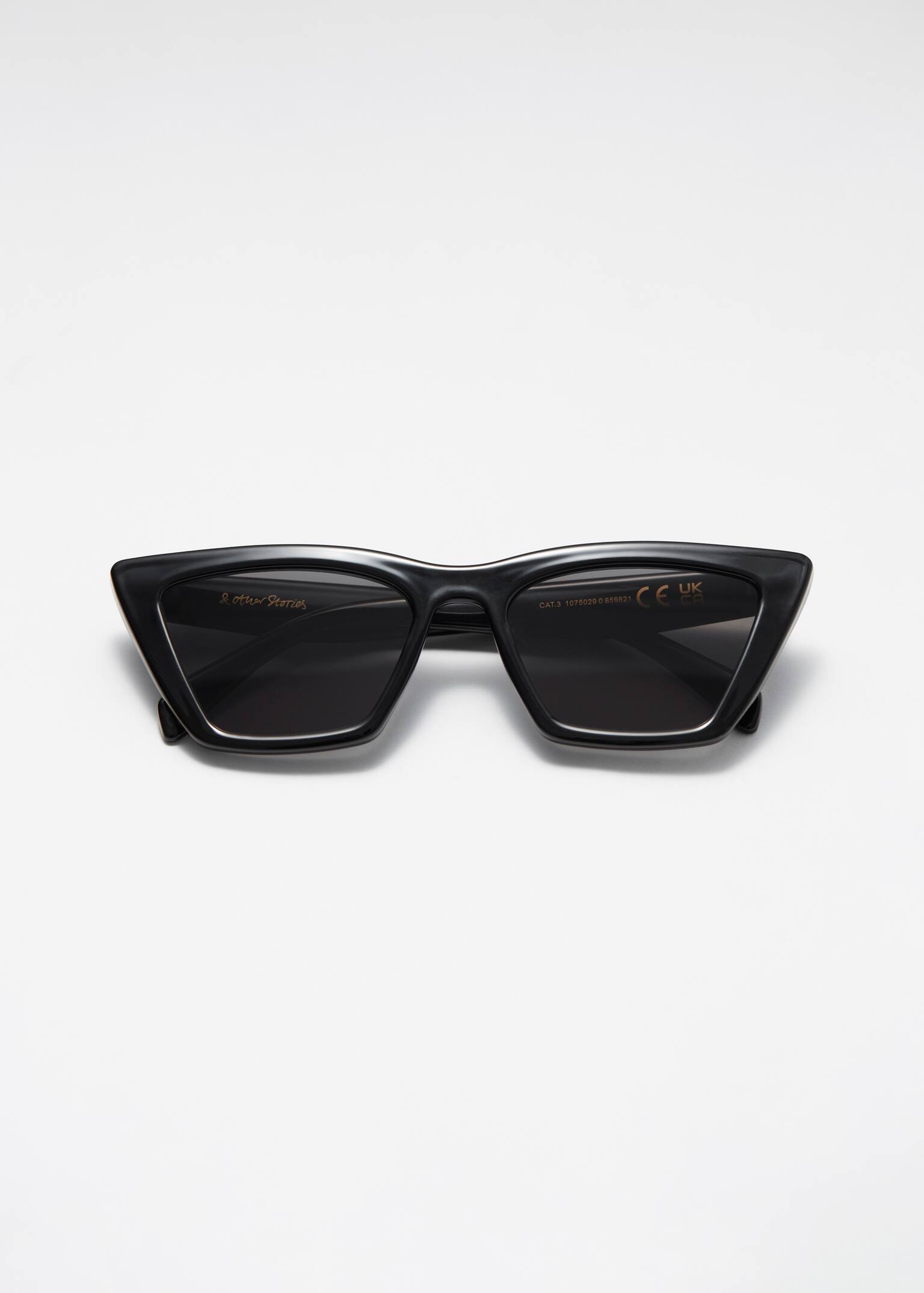 Lunettes de soleil œil de chat angulaires - Noir/Noir/Orange clair/Écaille de tortue/Green/Marron - 1