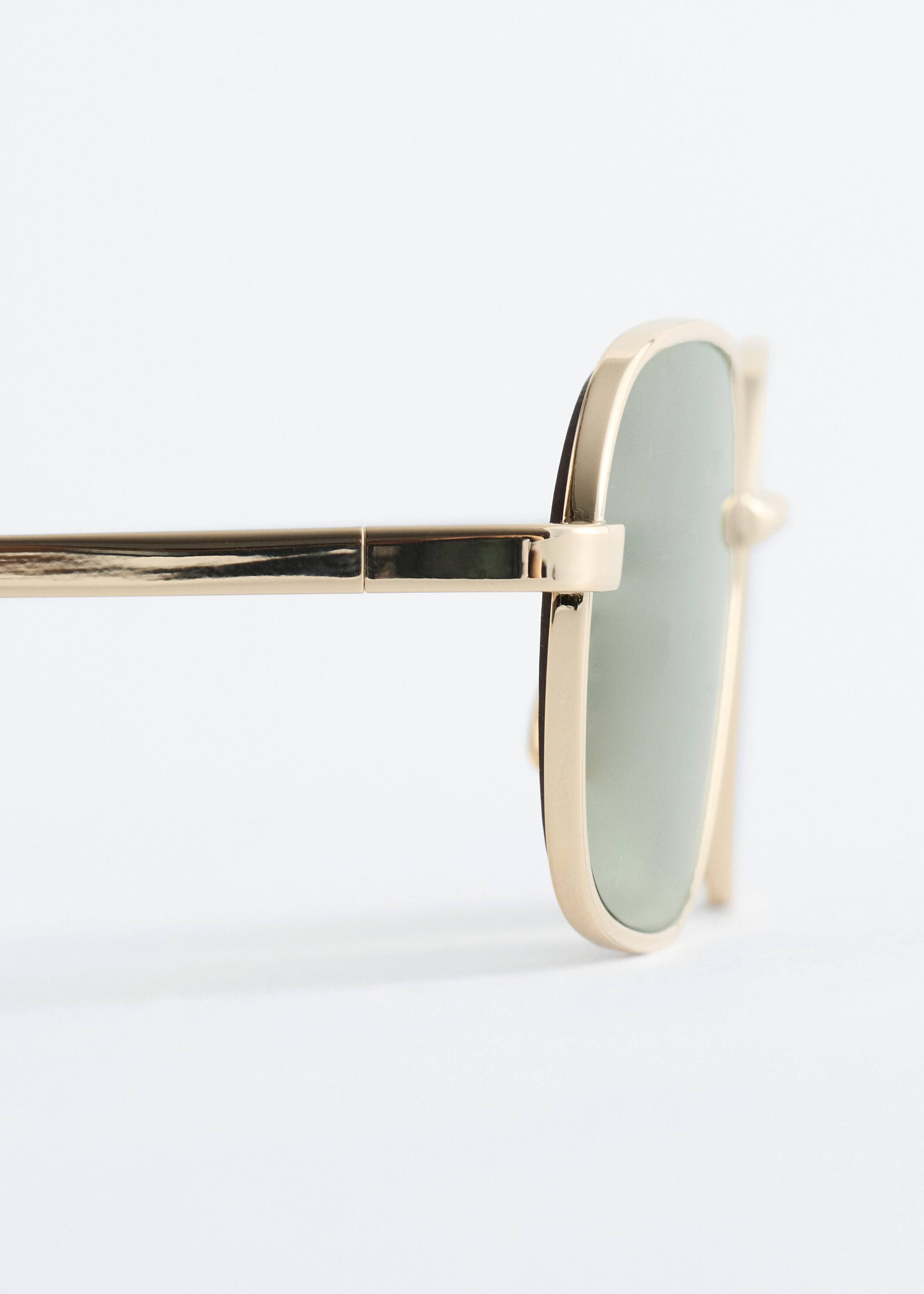 Slim Rectangular Sunglasses - Gold - Still Life