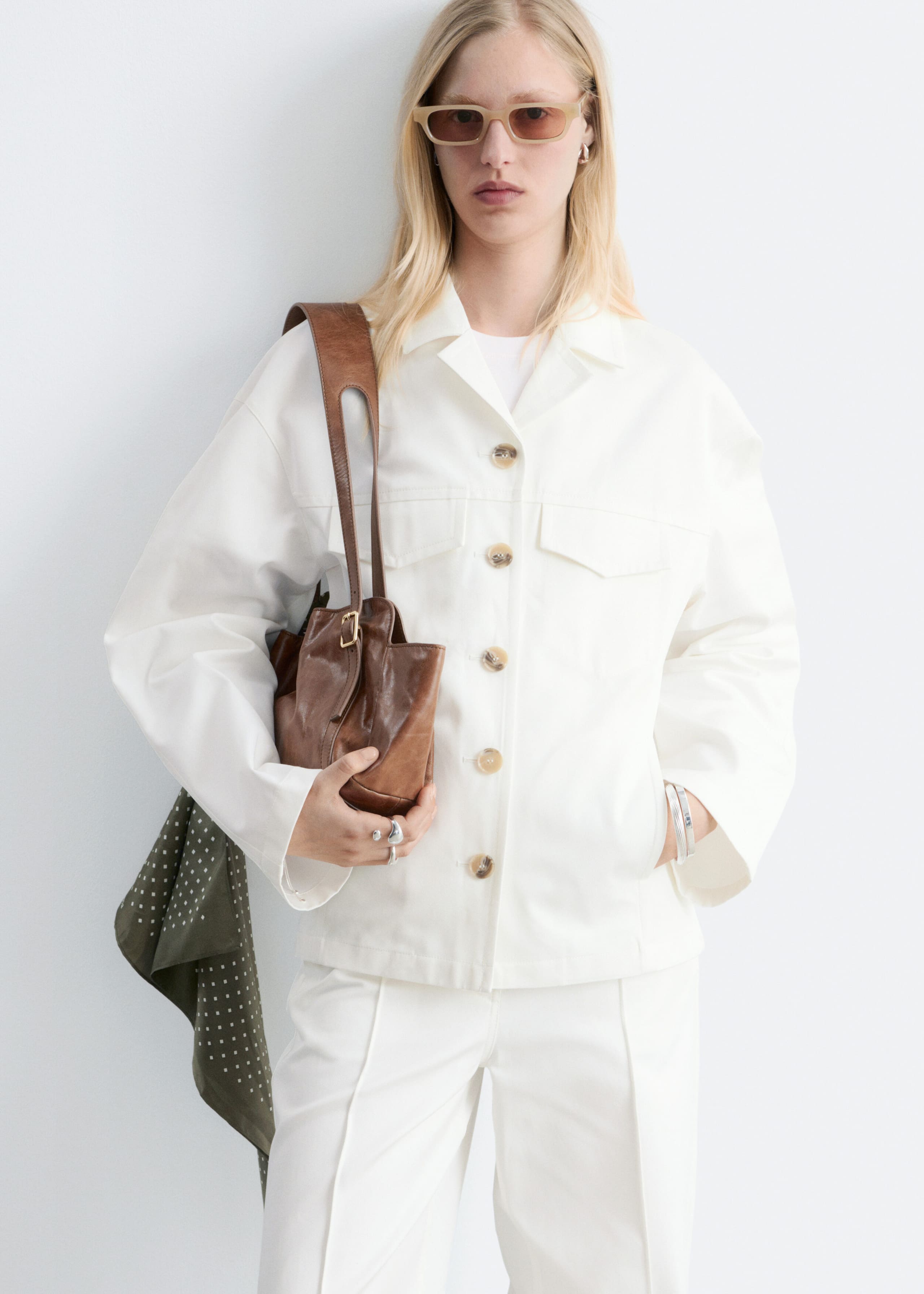 Image of Cotton Twill Tailored Jacket