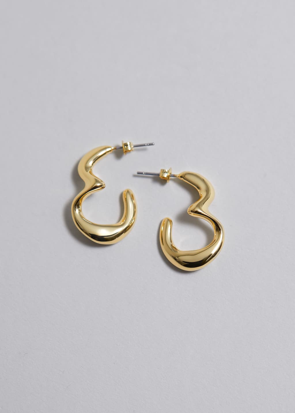 Sculpted Hoop Earrings - Gold - Still Life
