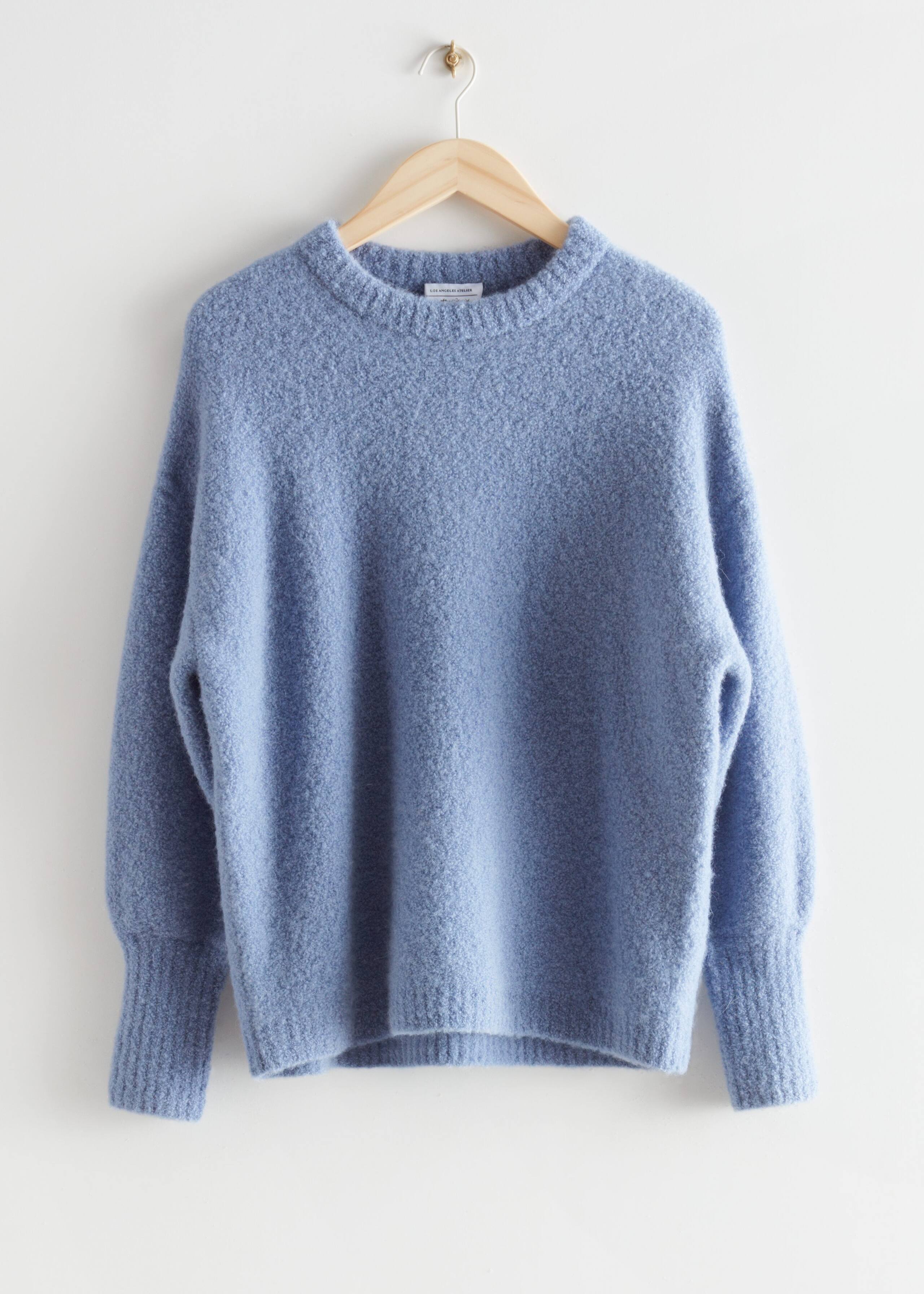 Oversized Alpaca Knit Sweater - Lilac - Bodegón