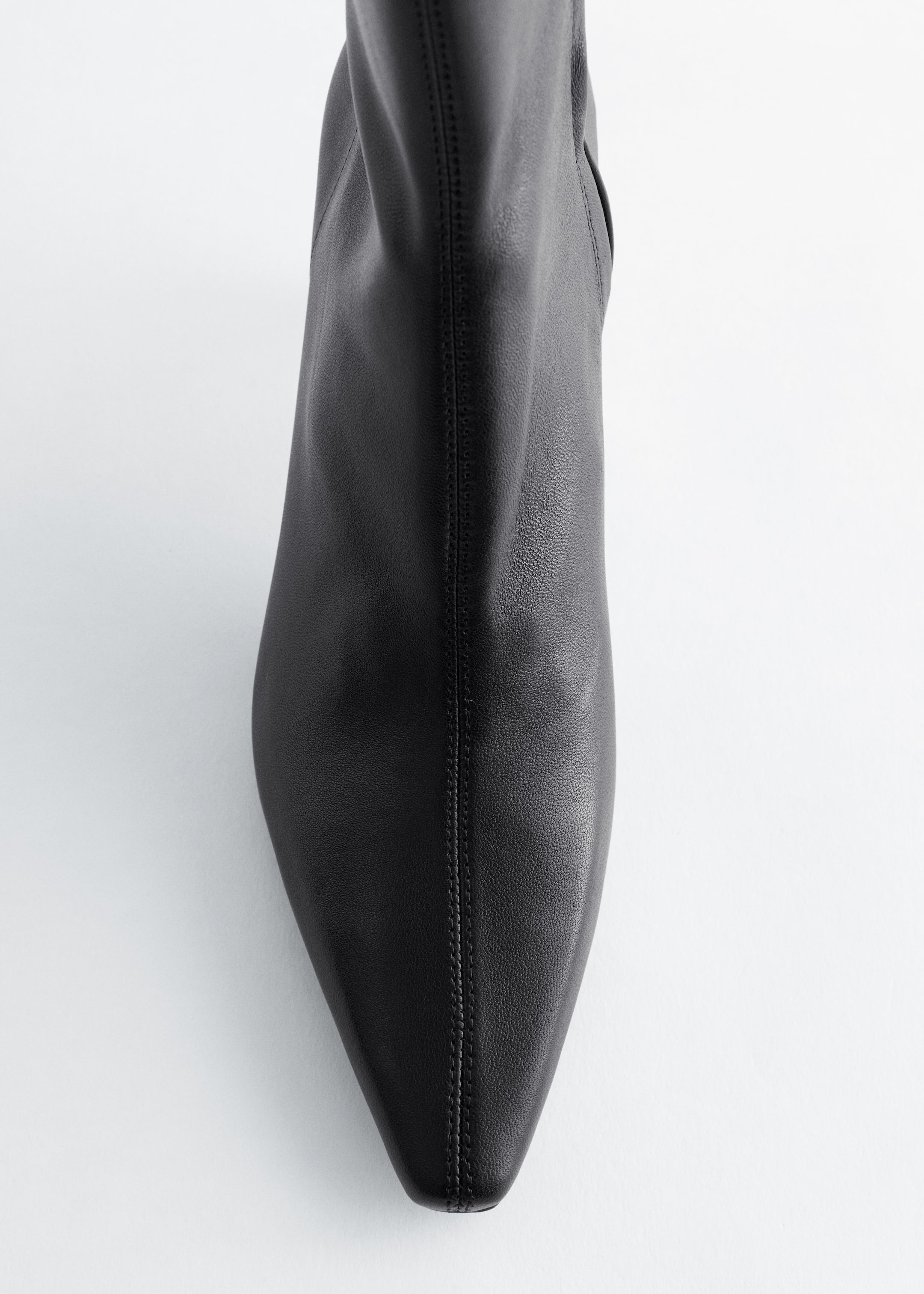 Grotere afbeelding bekijken: Stretch-Leather Ankle Boots - Zwart leer - DAMES | H&M BE 3