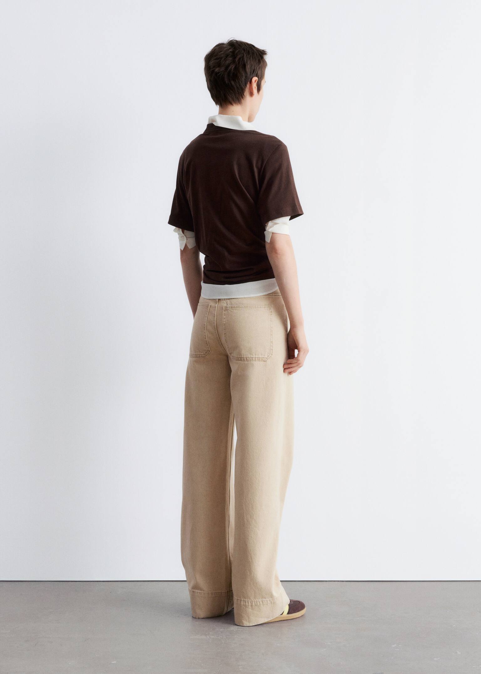 Straight-Leg Jeans - Beige - 3