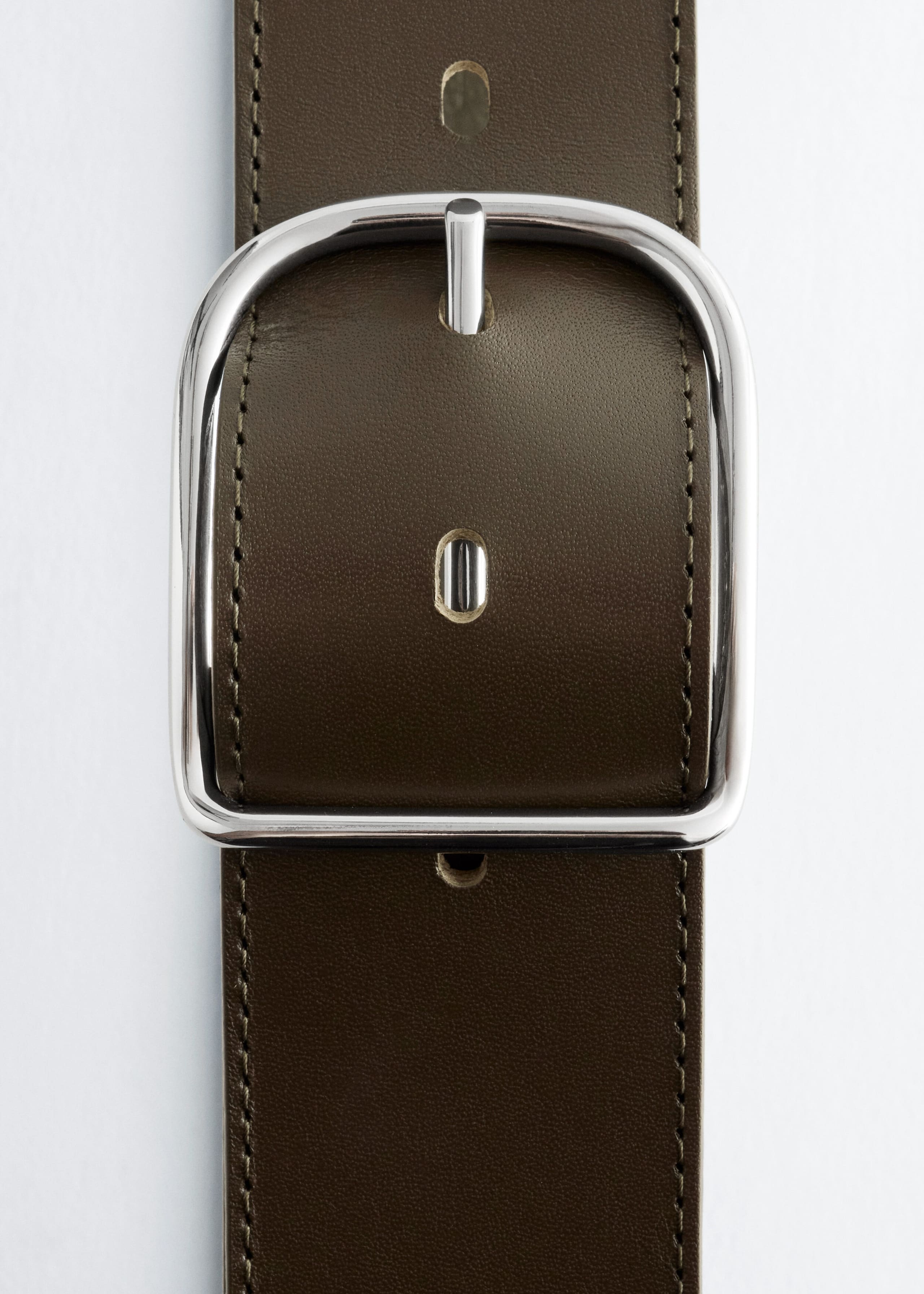 Classic Leather Belt - Khaki Green - Still Life
