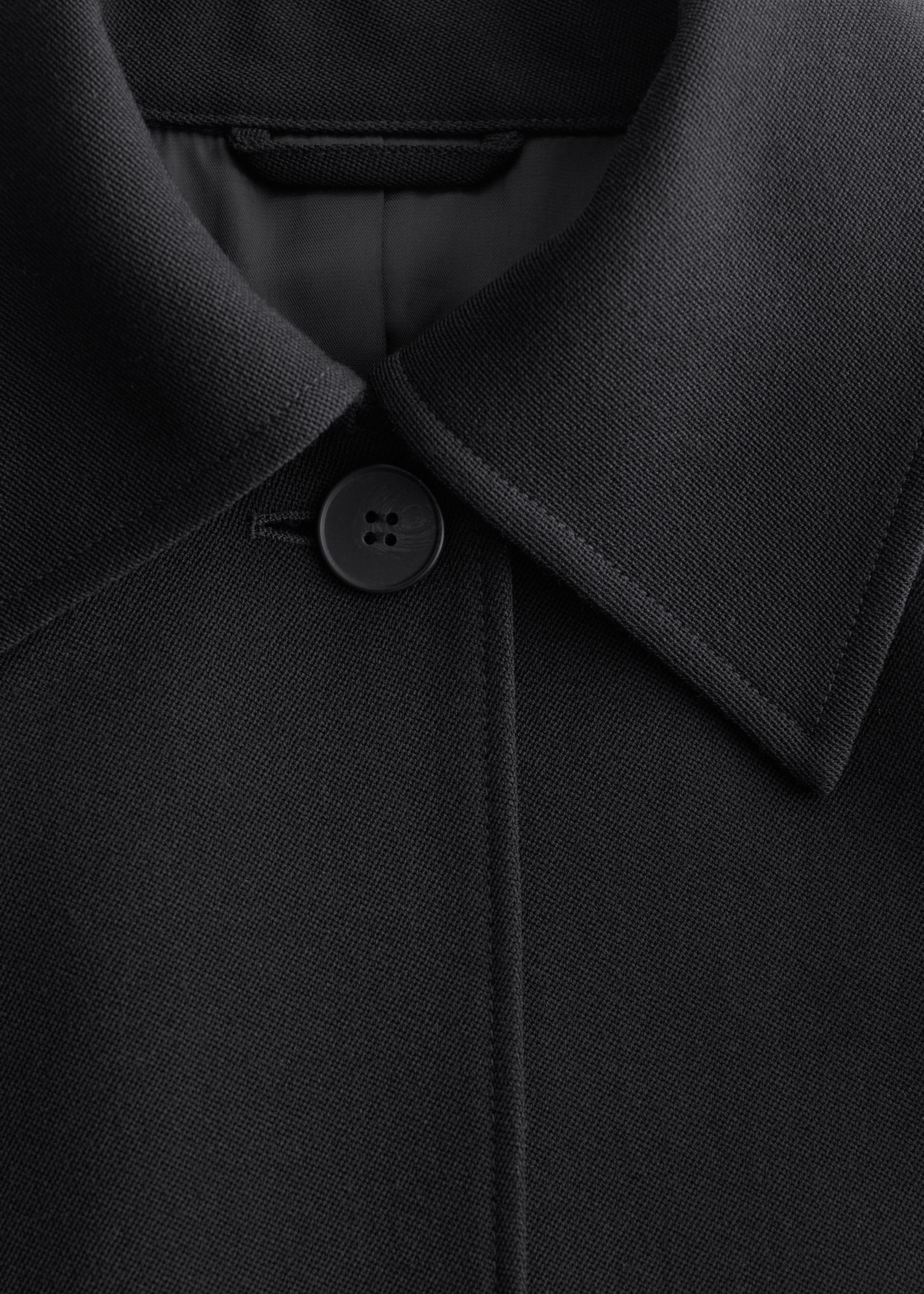Tie-Belt Wool Trench Coat - {{variantName}} - Descriptive Detail