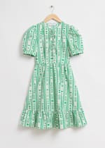 Green/White Geometric Print