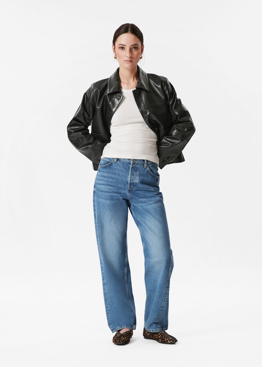 Camiseta de tirantes ajustada - Negro - Lookbook