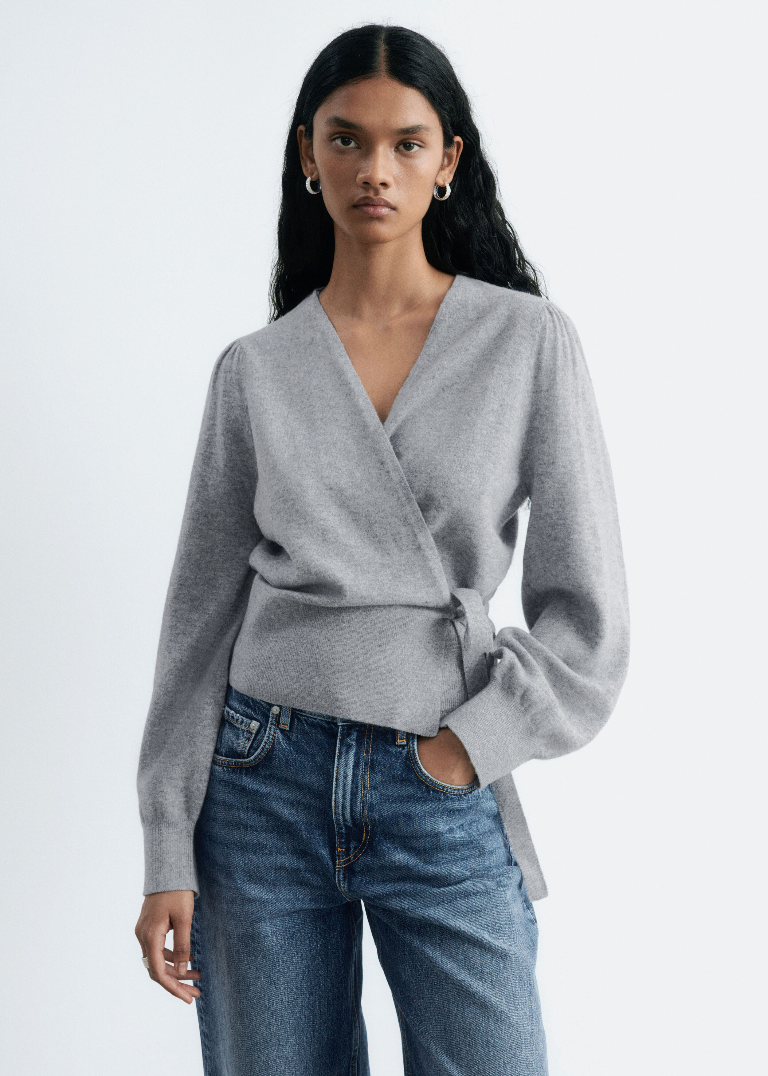 Merino Wool Wrap Cardigan