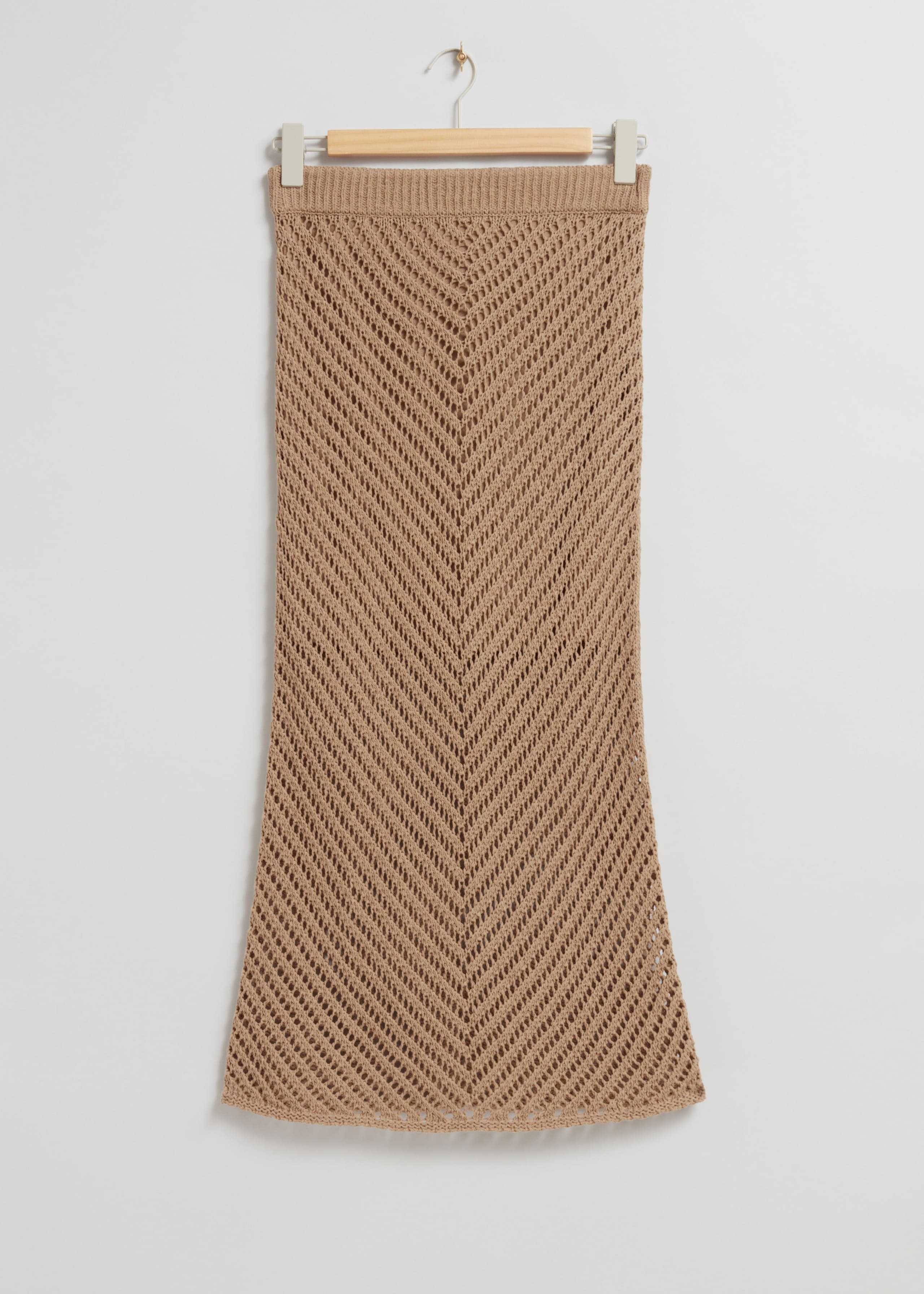 Crochet Midi Skirt - Dusty Beige - Still Life