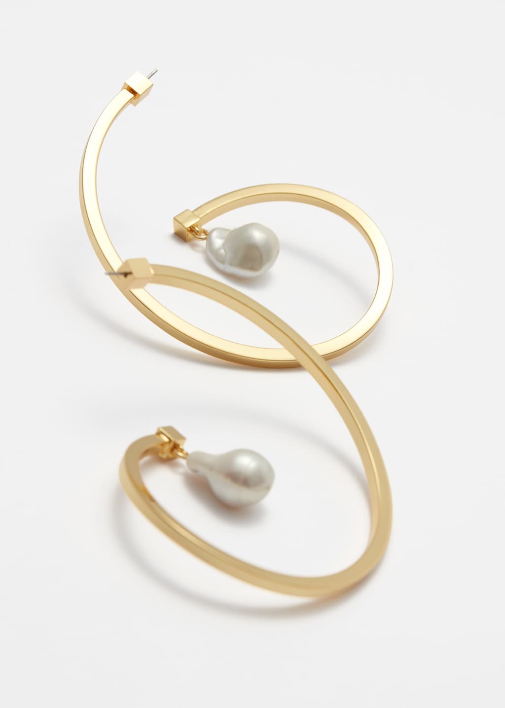 Freshwater Pearl Swirl Earrings