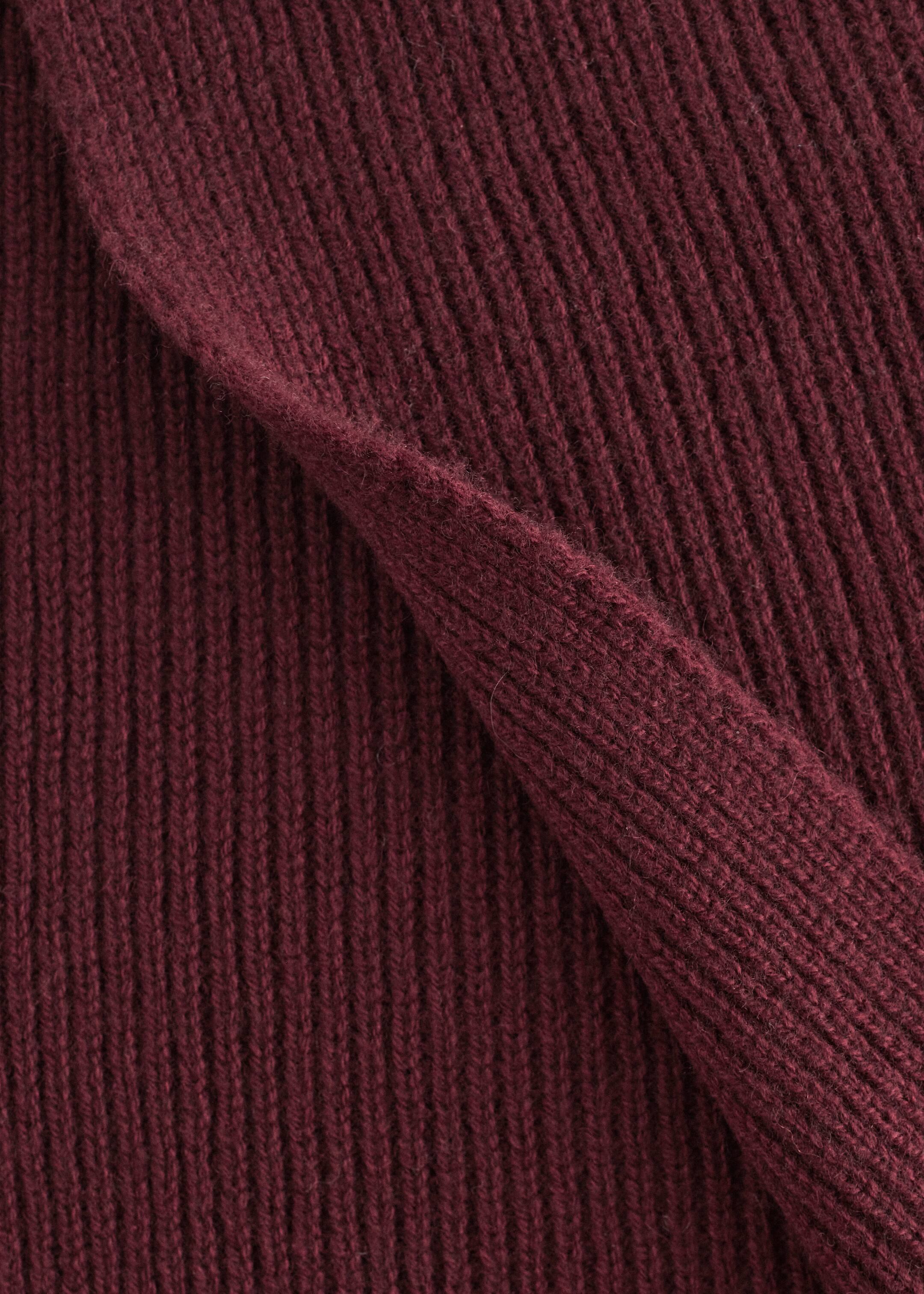 Zobacz większy obraz: Wełniany szal z kapturem - Burgundy - ONA | H&M PL 3