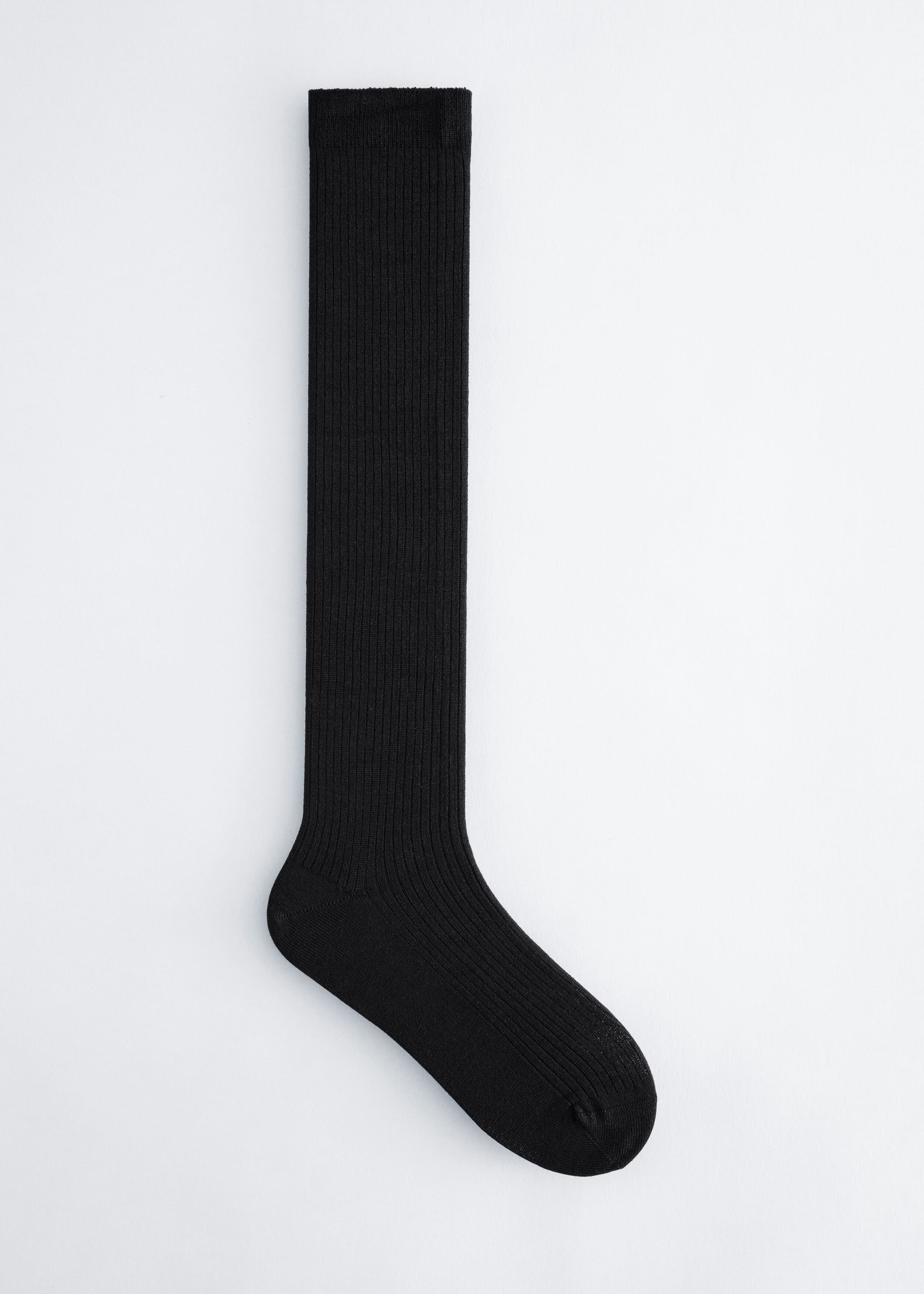 Ribbed Silk-Blend Socks - Black - Still Life