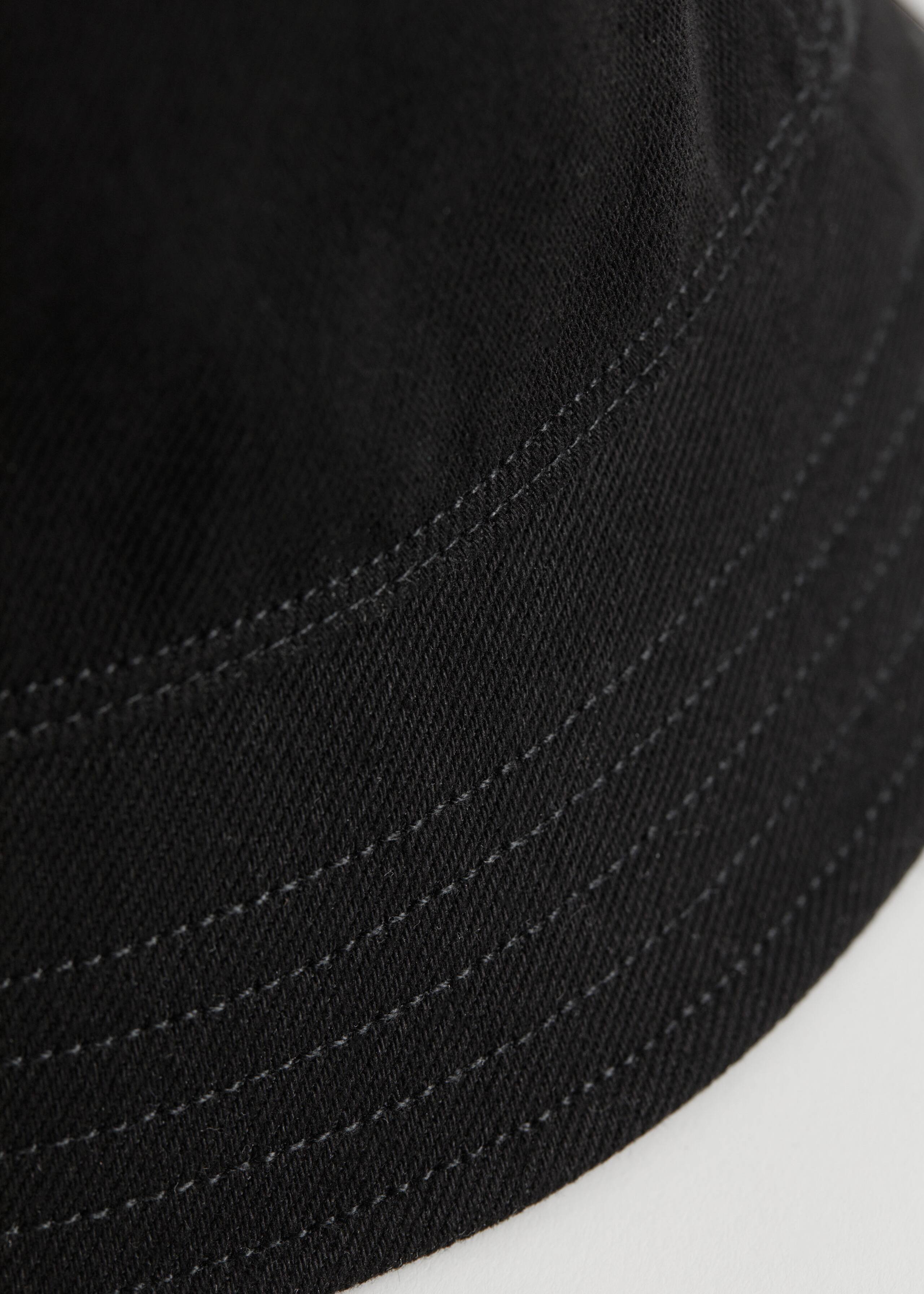 Topstitched Denim Bucket Hat - {{variantName}} - Descriptive Detail