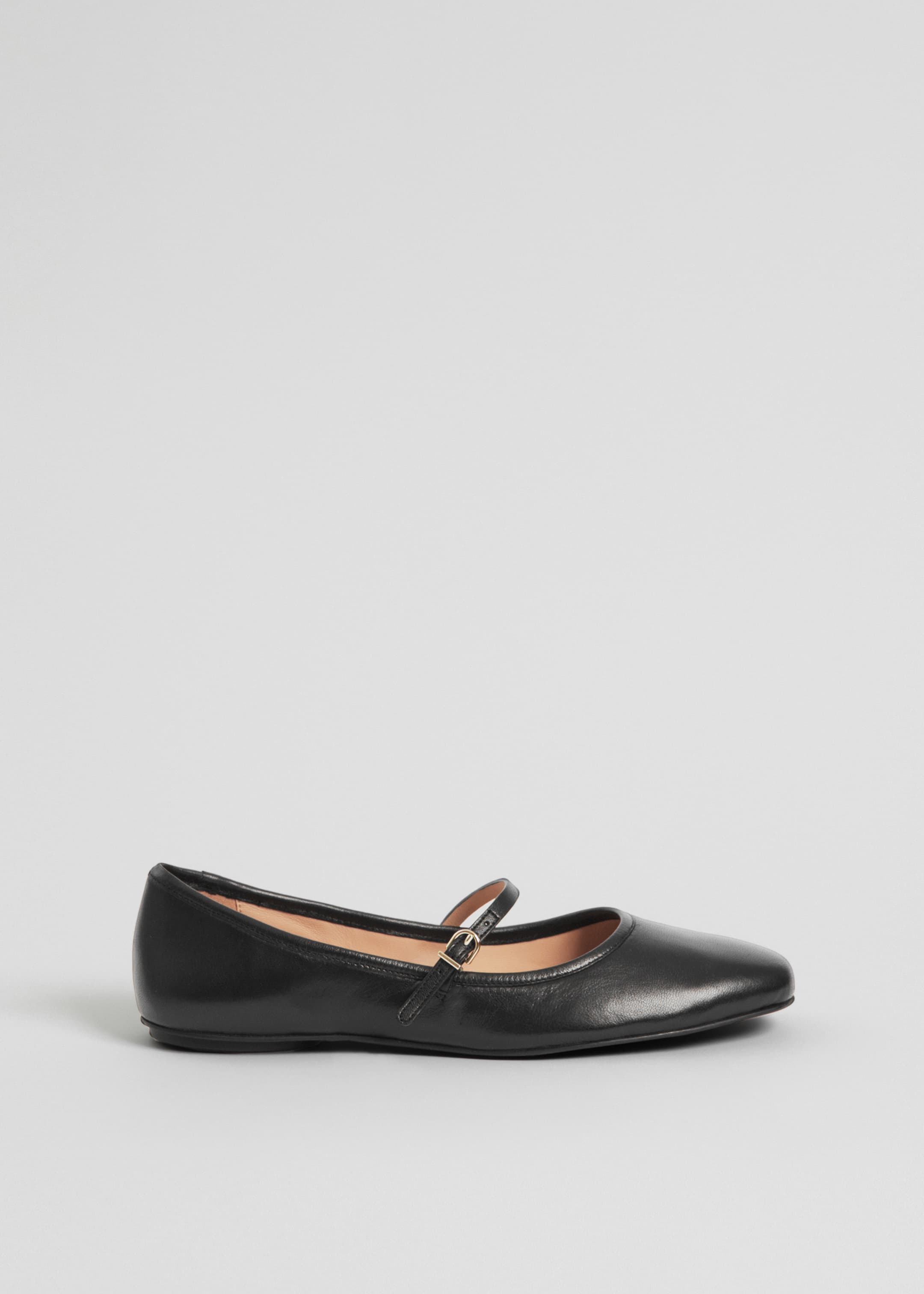 Se større billede: Mary Jane ballerinasko i læder - Sort - DAME | H&M DK 1