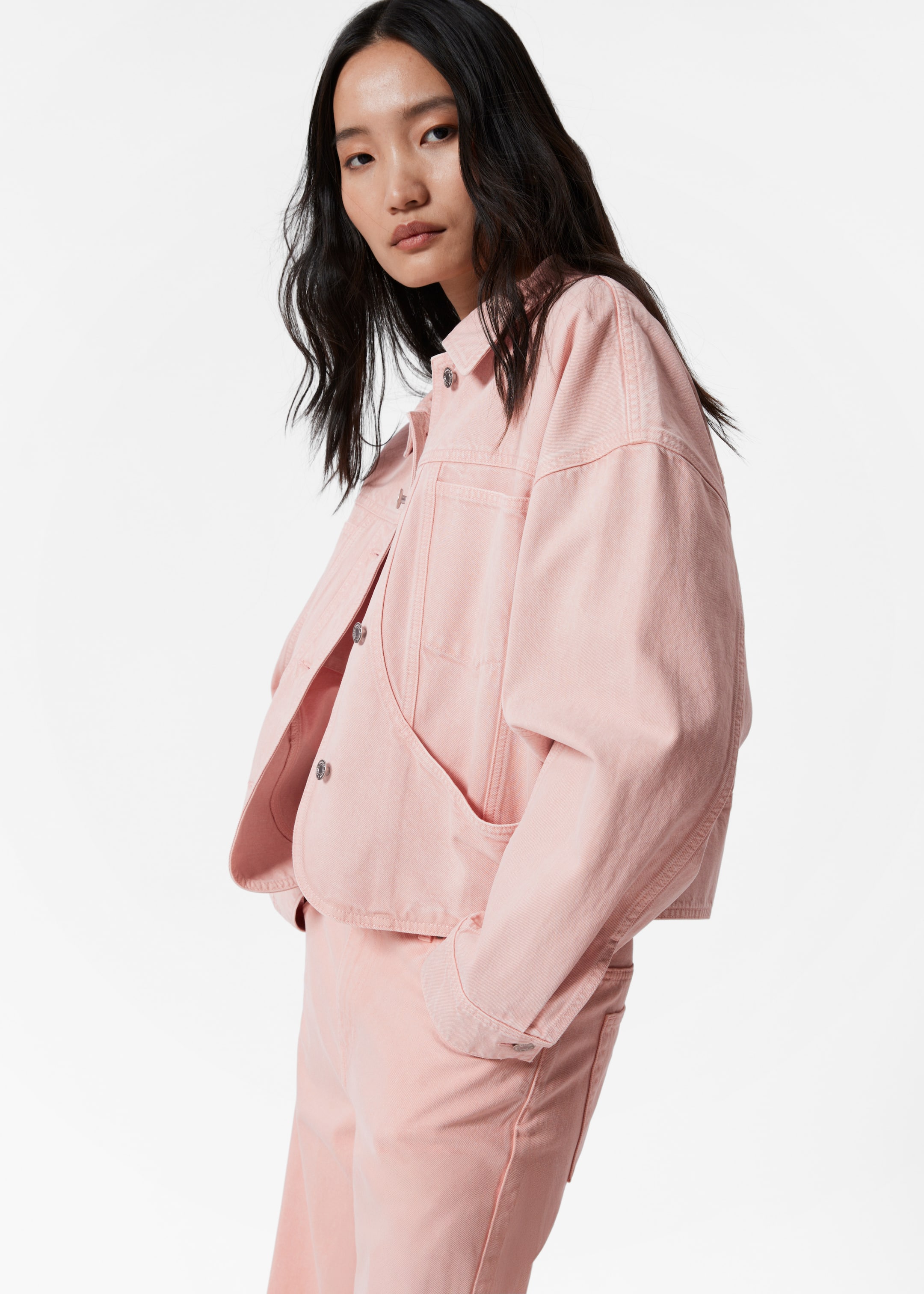 Grösseres Bild ansehen: Kastenförmige Jeansjacke - Hellrosa - DAMEN | H&M CH 5
