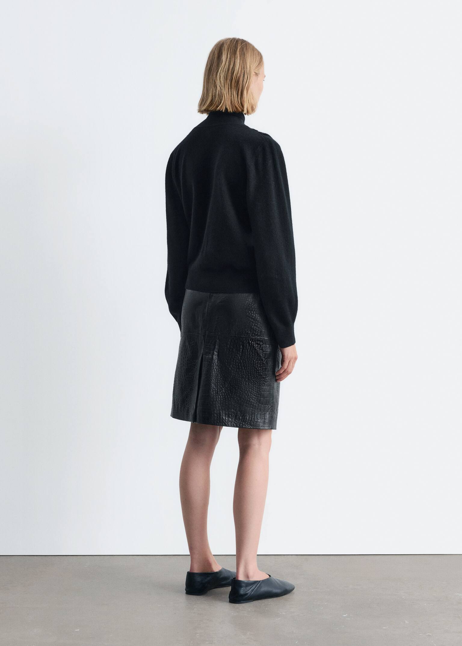 Pullover aus Merinowolle mit Bindedetail - Schwarz - 5