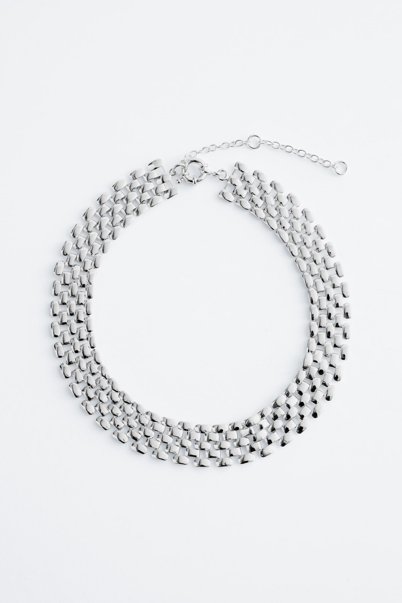 Colar gargantilha com corrente - Prateado/Dourado - 1